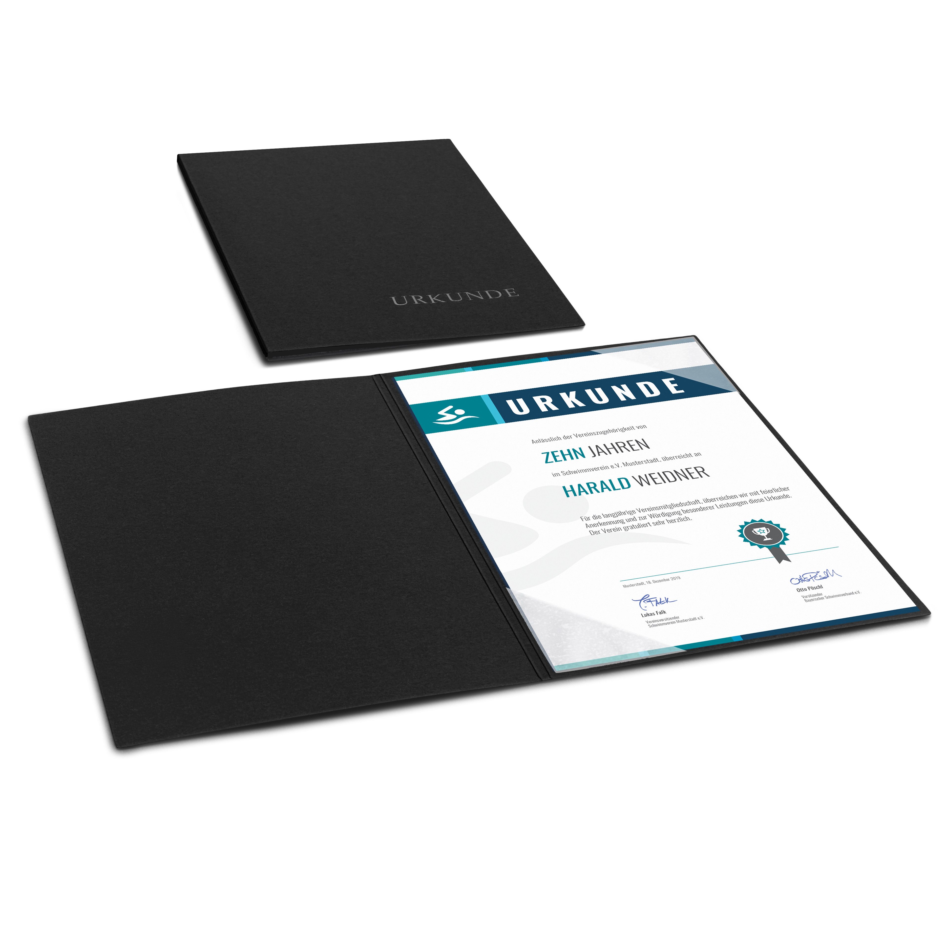 STRATAG Organisationsmappe Urkundenmappen SELECT Basic - 5 Stück 1-tlg stabiler Naturkarton (Set, 5-St., Sehr stabiler 350 g/m² Naturkarton mit hochwertiger Prägung URKUNDE), direkt vom Hersteller STRATAG - handgefertigt in Deutschland