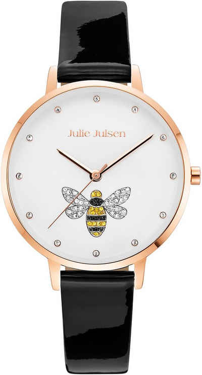 Julie Julsen Quarzuhr Bee Rosé Black, JJW1072RGL-1