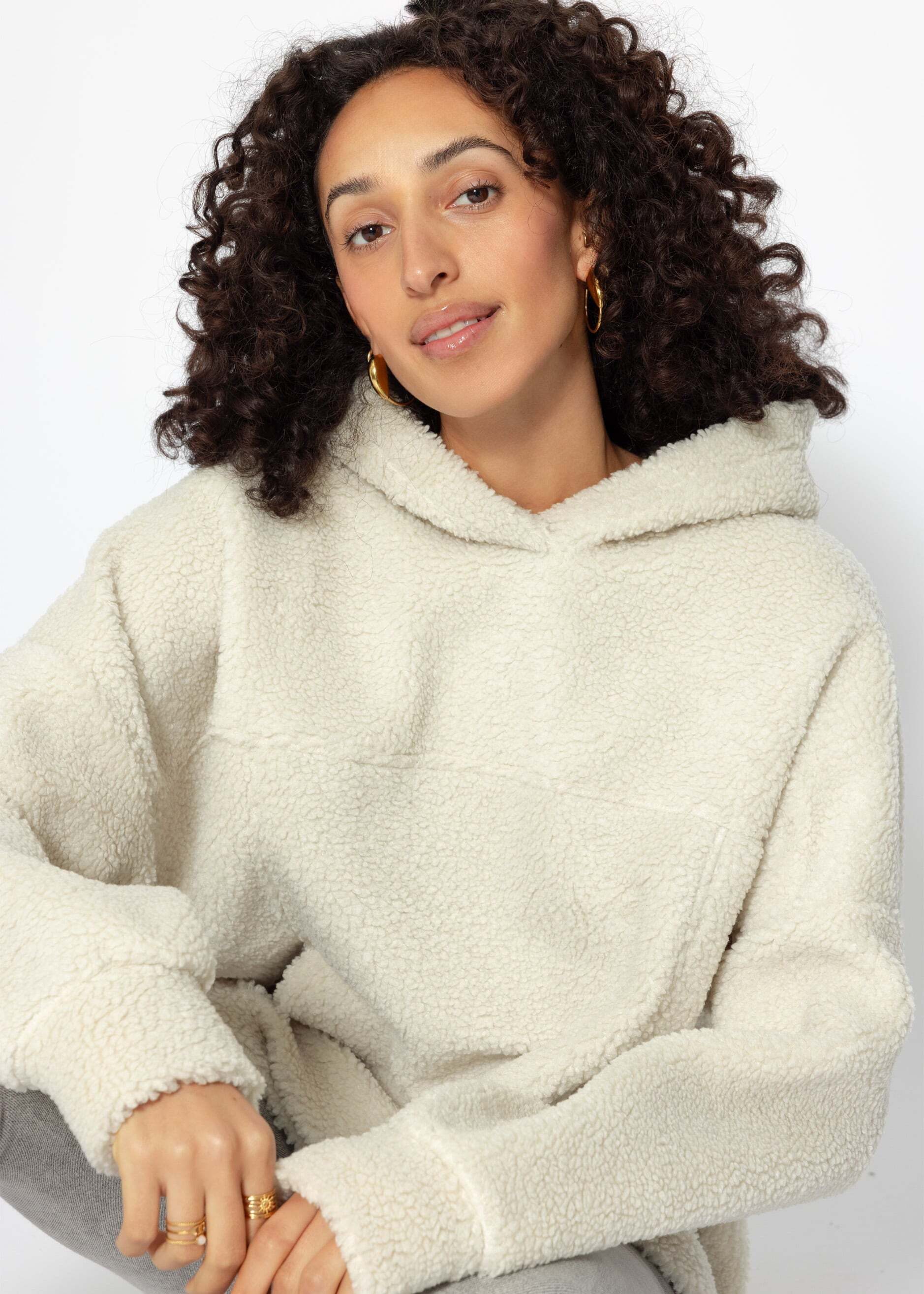 SASSYCLASSY Strickpullover Oversized Pullover Damen im Teddy-Look Oversized günstig online kaufen