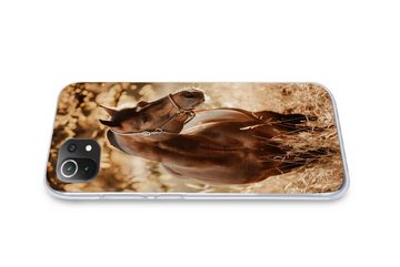 MuchoWow Handyhülle Pferd - Sonne - Porträt - Natur - Braun, Phone Case, Handyhülle Xiaomi Mi 11 Lite, Silikon, Schutzhülle