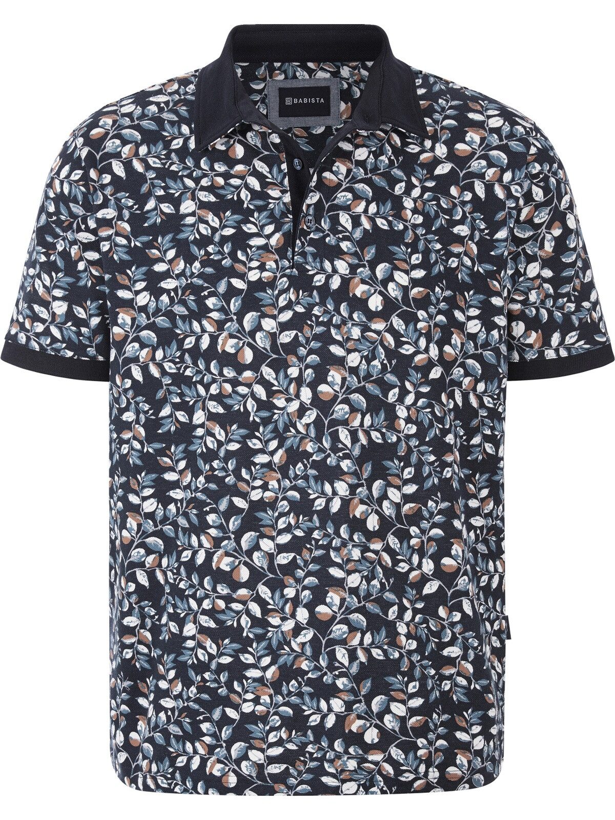 Babista Poloshirt GADDOTERI mit Blatt-Muster