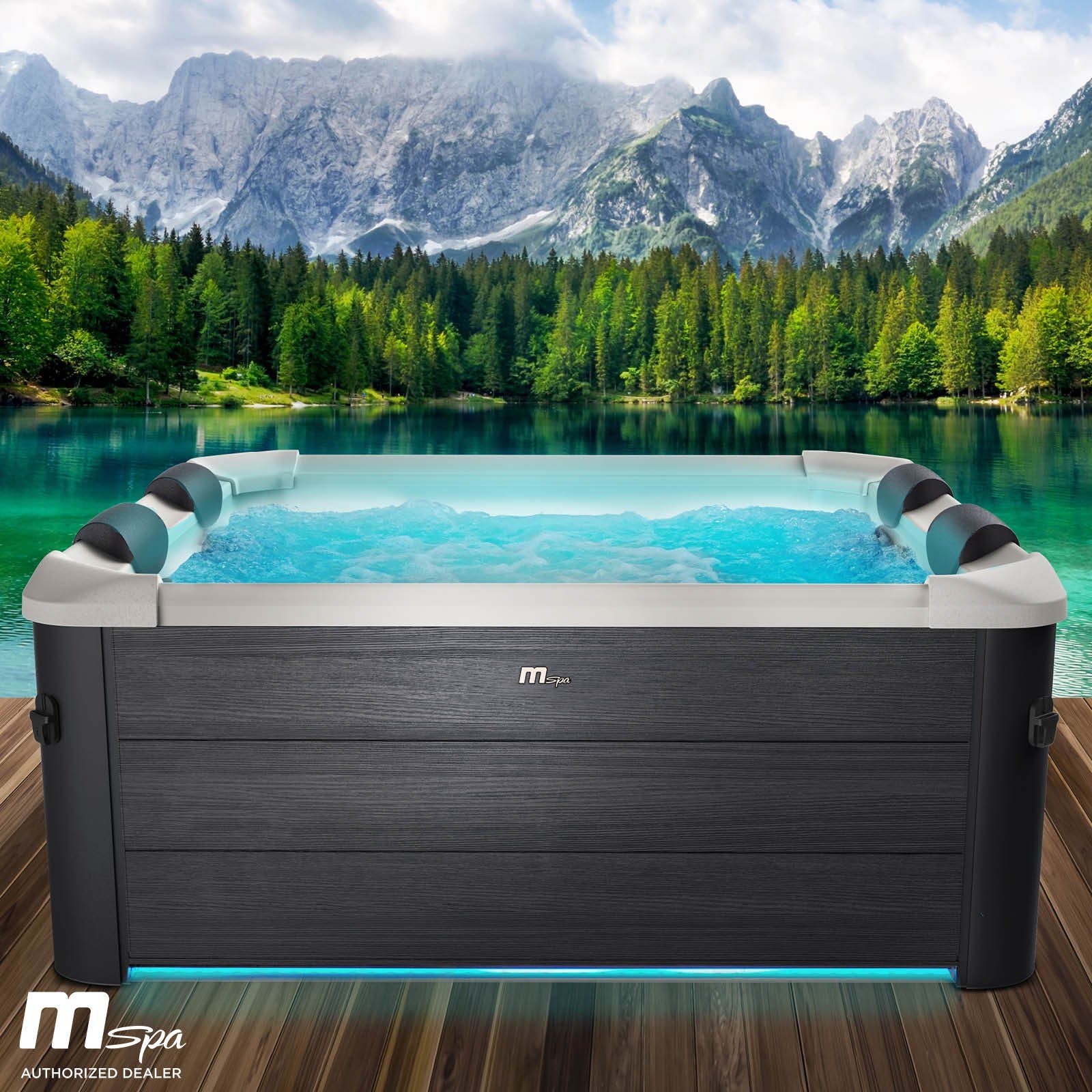 BRAST Whirlpool MSpa Oslo, Sapphire & Amber mit Fester Außenwand, (160x160x günstig online kaufen