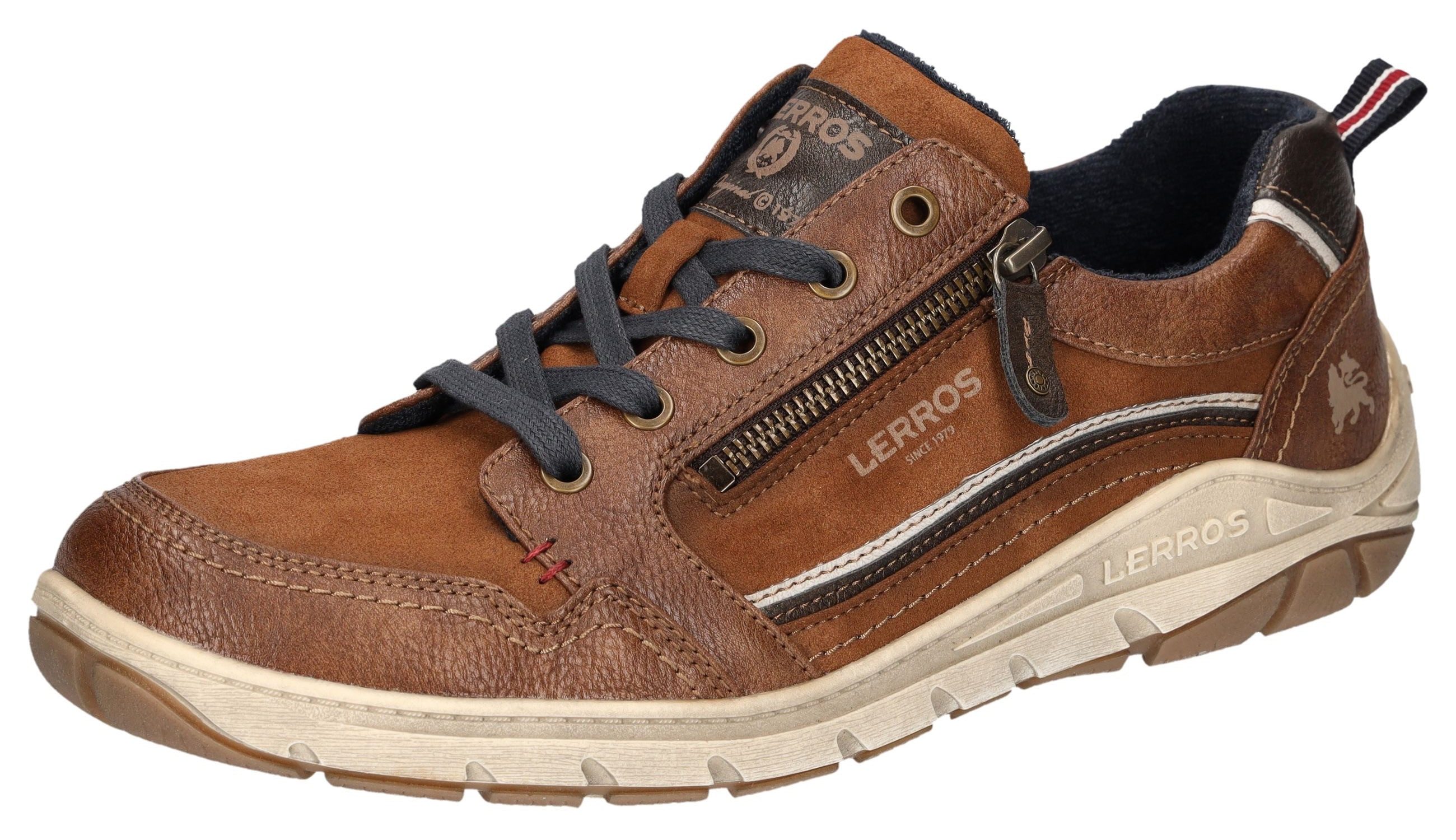 LERROS Sneaker Schnürschuh, Freizeitschuh, Halbschuh mit Reißverschluss