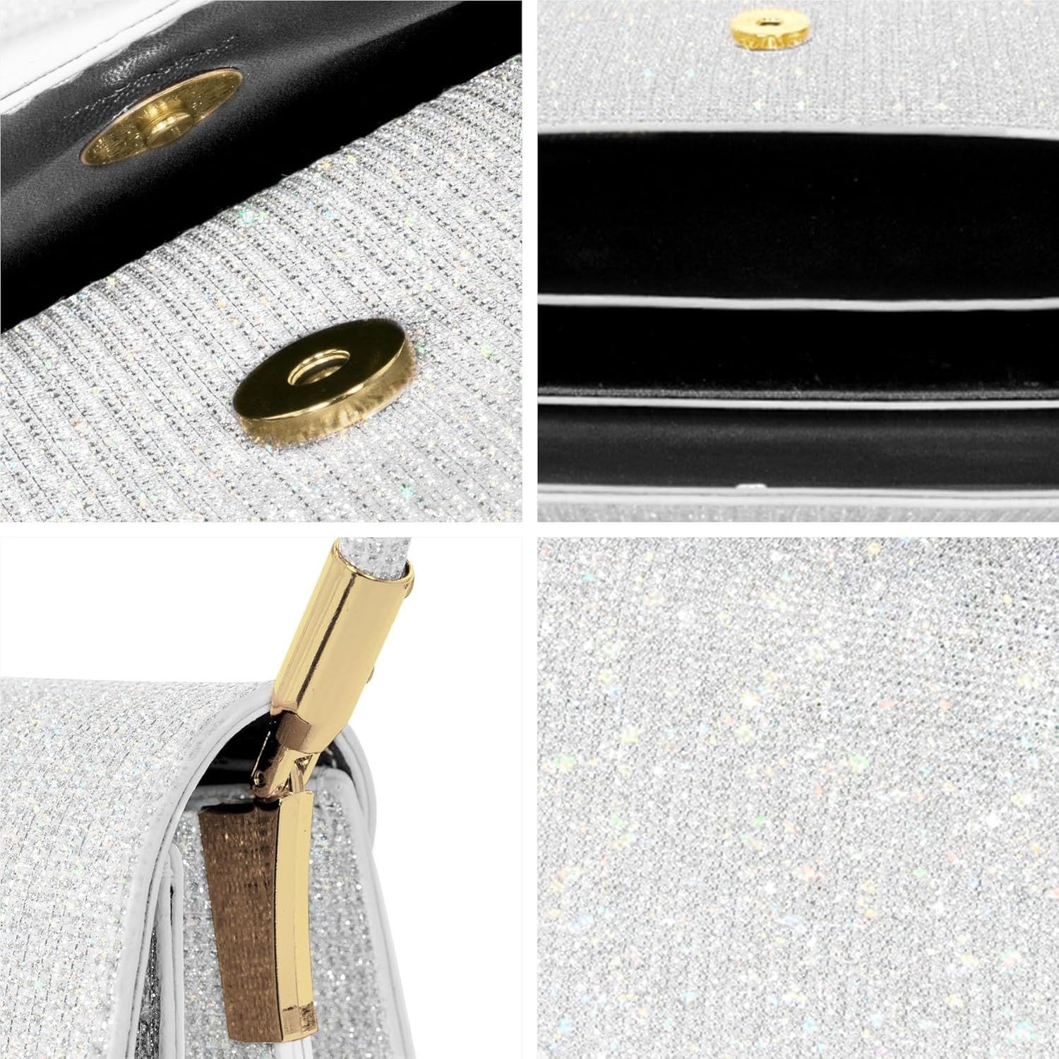 nsihing Abendtasche Damen Abendtasche Elegant Clutch Handtasche – Bild 5 von 5