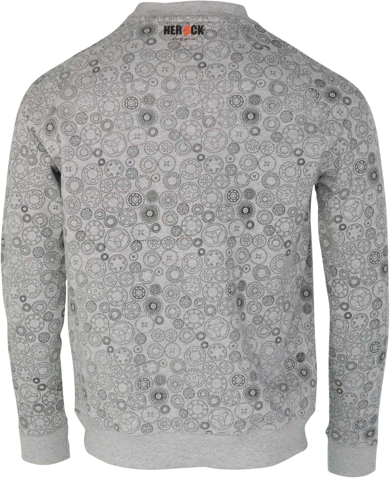 Herock Sweater Engineer Mit Zahnrad-Muster Tragegefühl Herock®-Aufdruck, angenehmes 