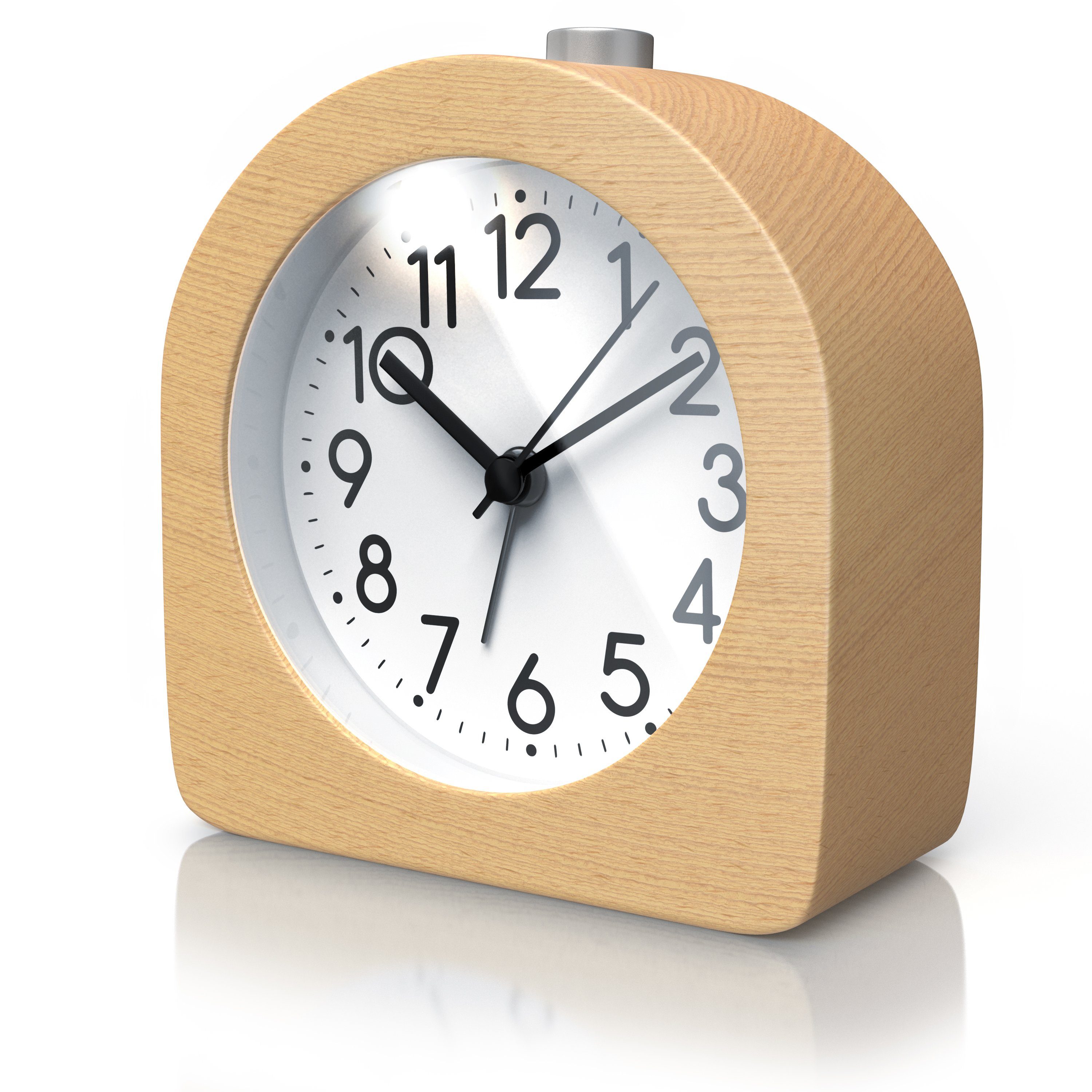 BEARWARE Wecker analoger Reisewecker ohne Ticken mit beleuchtetem Ziffernbl günstig online kaufen