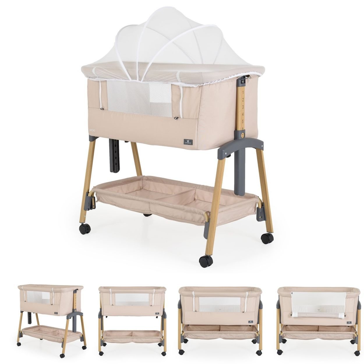 Komplettbett Babybett, Beistellbett Adoro