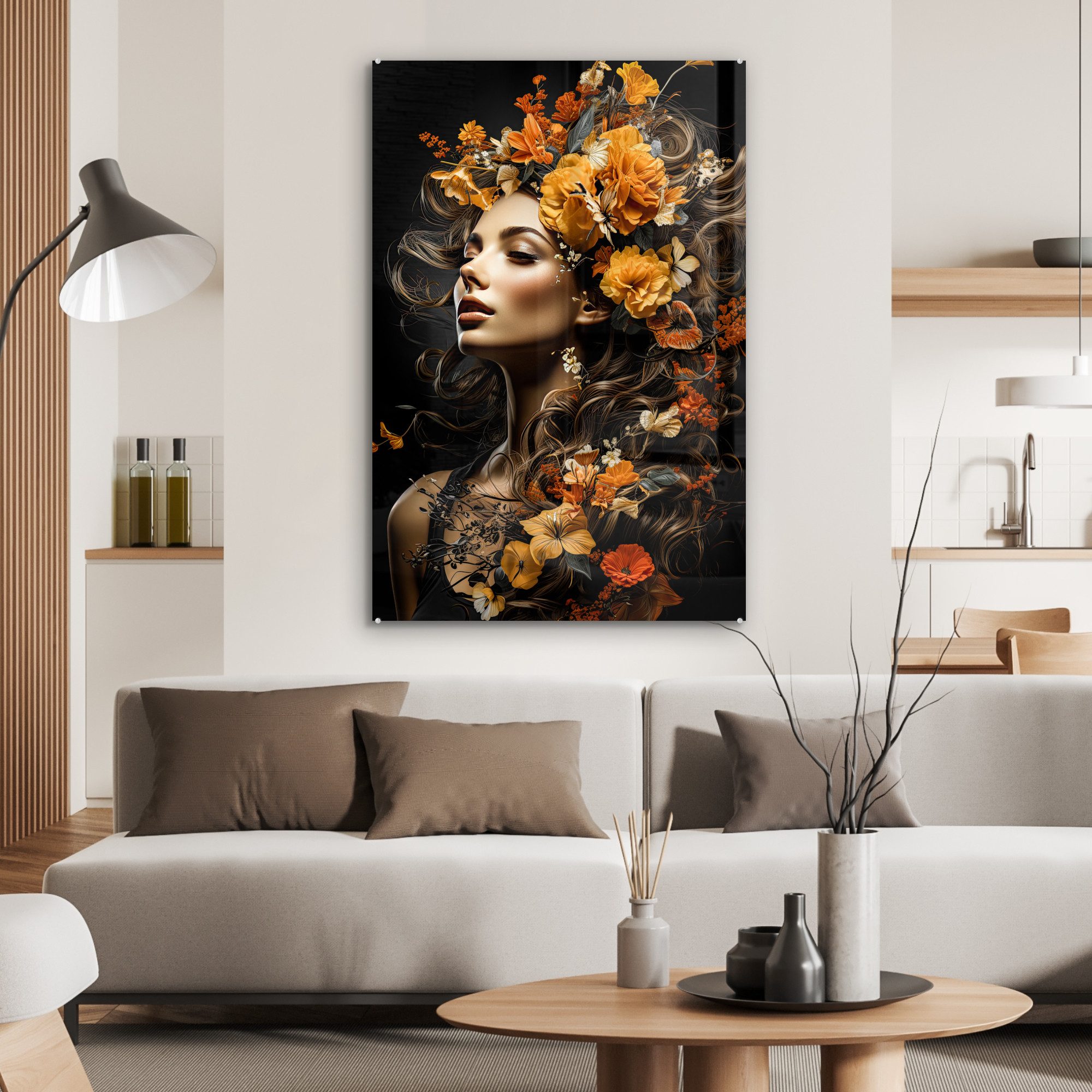MuchoWow Acrylglasbild Frau - Porträt - günstig online kaufen