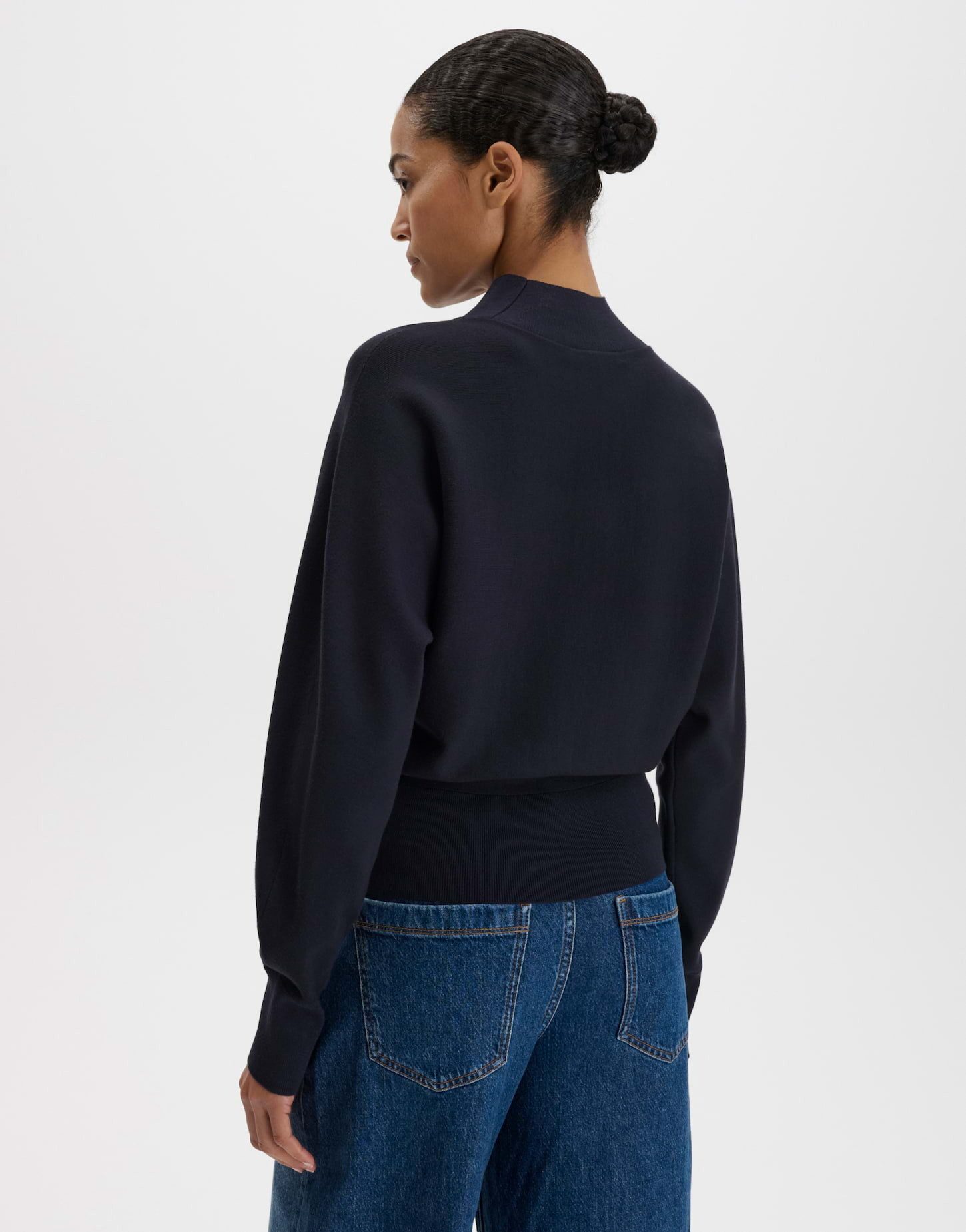 someday Strickpullover Tineka aus feinem Strick Breite strickbündchen für einen modernen, komfortablen Look