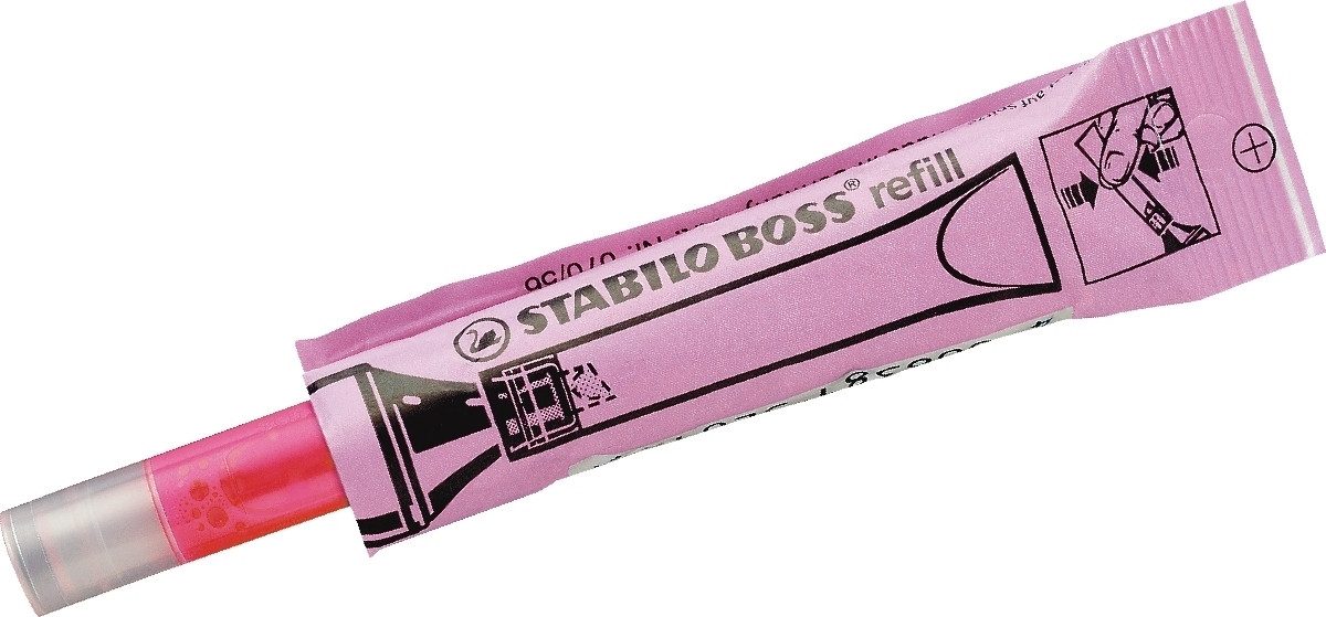 STABILO Marker Textmarker boss original Nachfüllpatronen pink Packung mit 20 Stück
