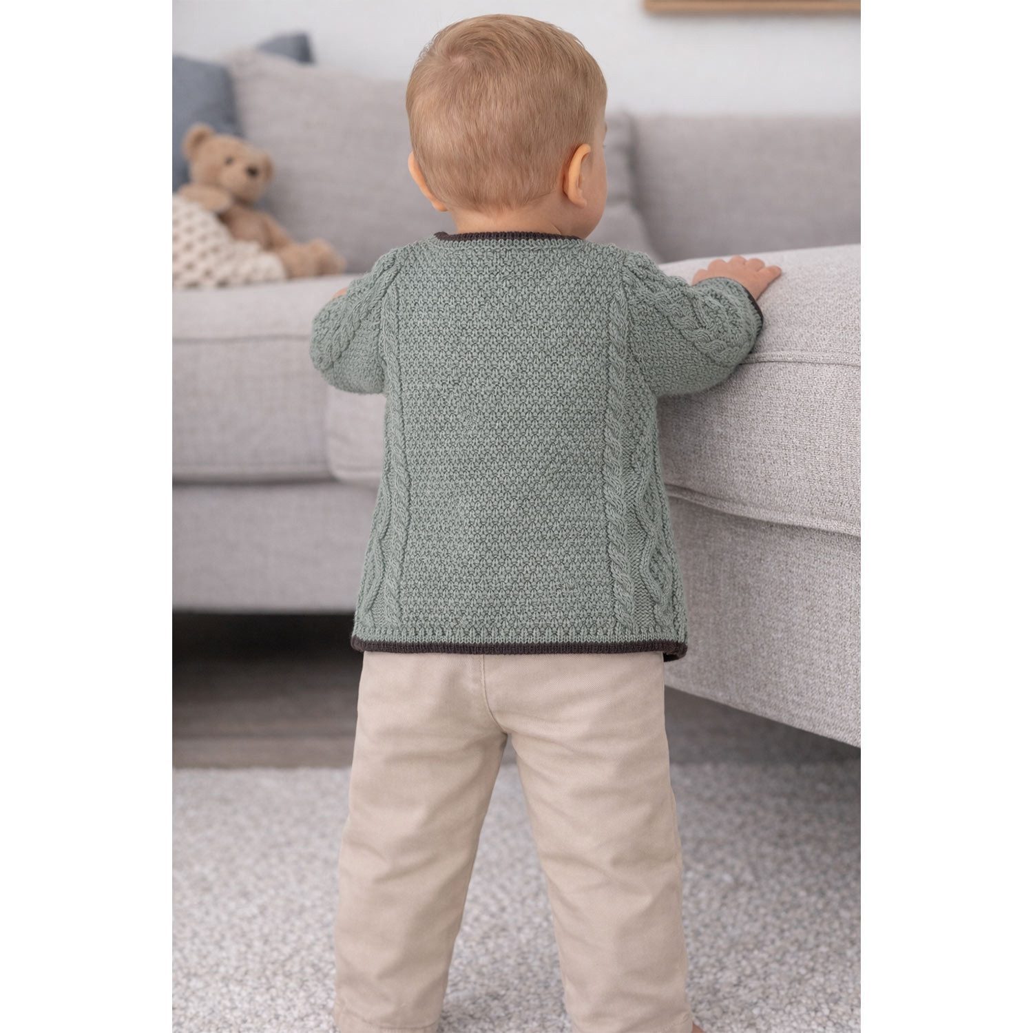 BONDI Trachtenjacke Baby Jungen Strickjacke 91785, Kiwi