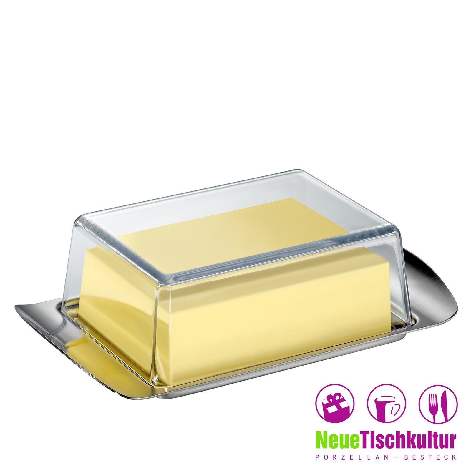 Edelstahl, Neuetischkultur Butterdose Butterdose COMPACT, (1-tlg) Kunststoff,