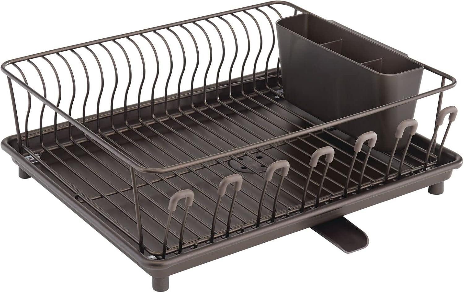 mDesign Aufbewahrungssystem mDesign Abtropfgestell Abtropfablage Geschirrabtropfer Metall Kunsts