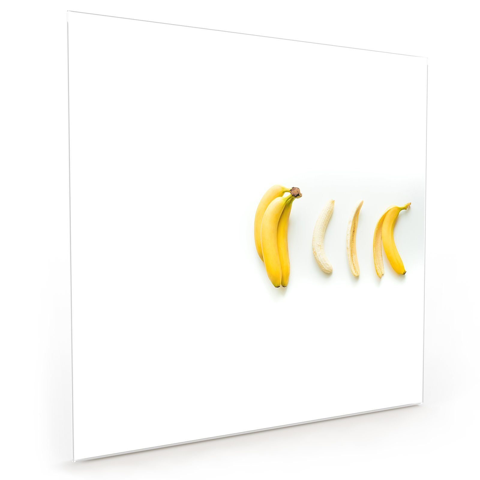 Primedeco Küchenrückwand Küchenrückwand Spritzschutz Glas mit Motiv Bananenschalen