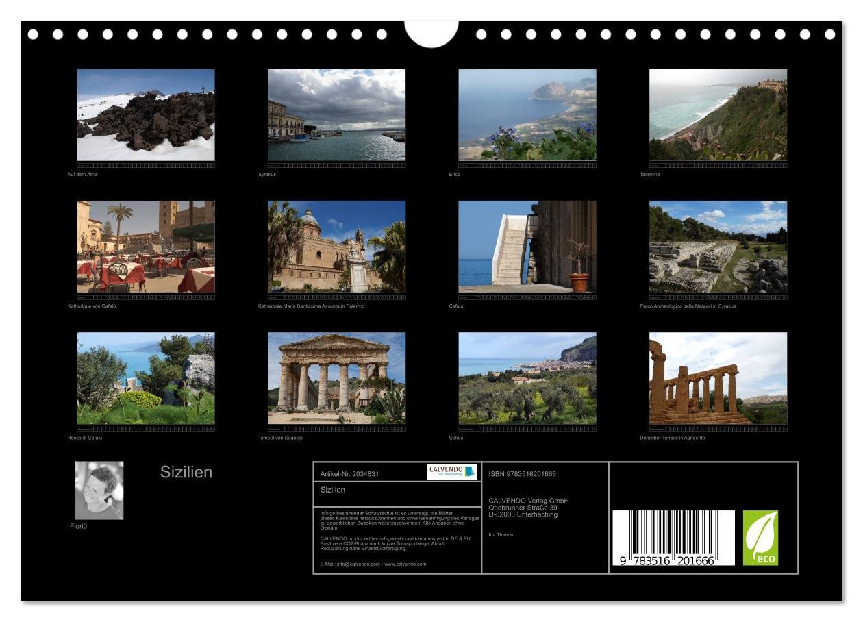 Thumbnail - CALVENDO Wandkalender Sizilien (Wandkalender 2026 DIN A4 quer), CALVENDO Monatskalender