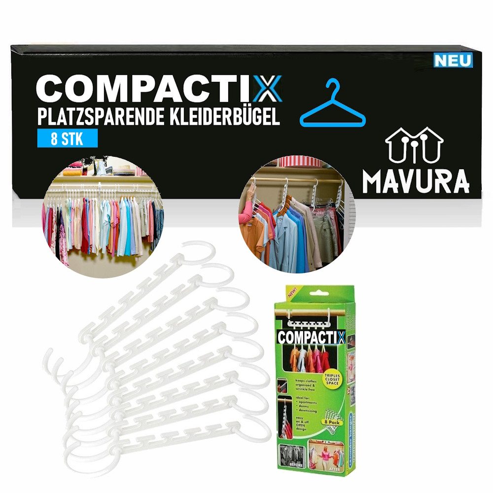 MAVURA Mehrfach-Kleiderbügel COMPACTIX Kleiderbügel Platzsparende rutschfes günstig online kaufen