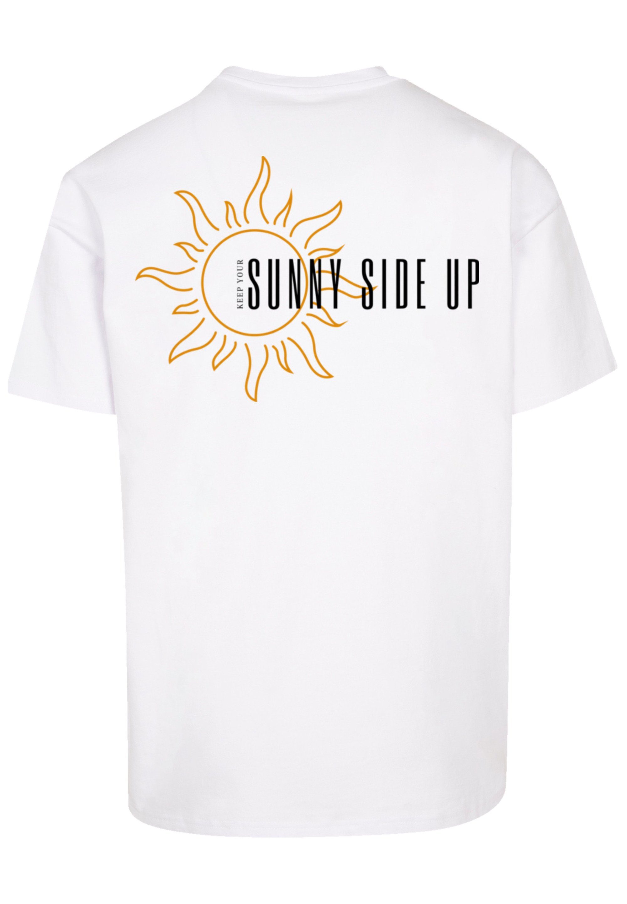 Print Sunny side F4NT4STIC up weiß T-Shirt