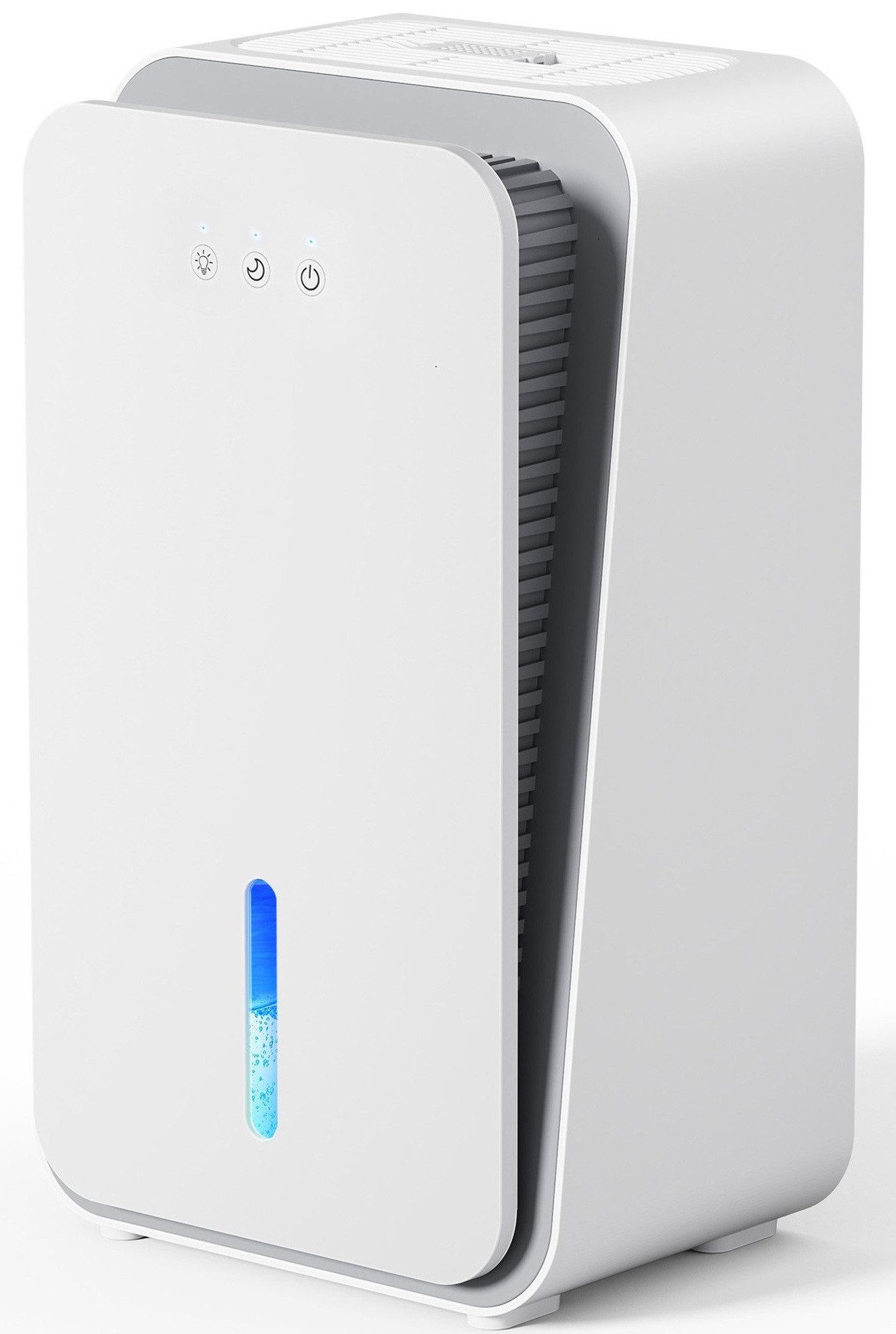Teendow Luftentfeuchter Elektrisch Luftentfeuchter mit Tank 2,5 l, LED-Licht 1,1 l/Tag, Entfeuchtung 1,1 l/Tag, Tank 2,5 l, Automatisches Auftauen