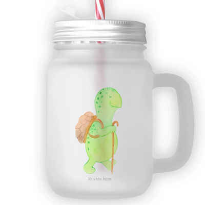 Mr. & Mrs. Panda Cocktailglas Schildkröte Wanderer - Transparent - Geschenk, Henkelglas, Schildkröt, Premium Glas, Mit süßen Motiven