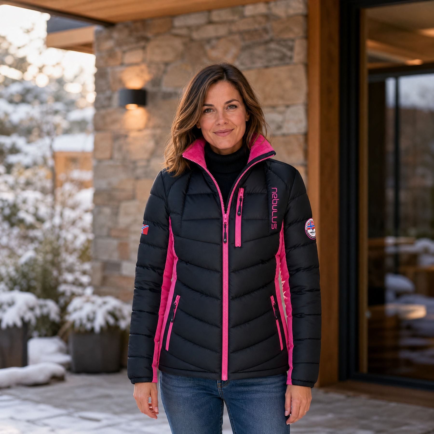 Nebulus Winterjacke Winterjacke, P4770 - Damen, schwarz-pink, XL/42
