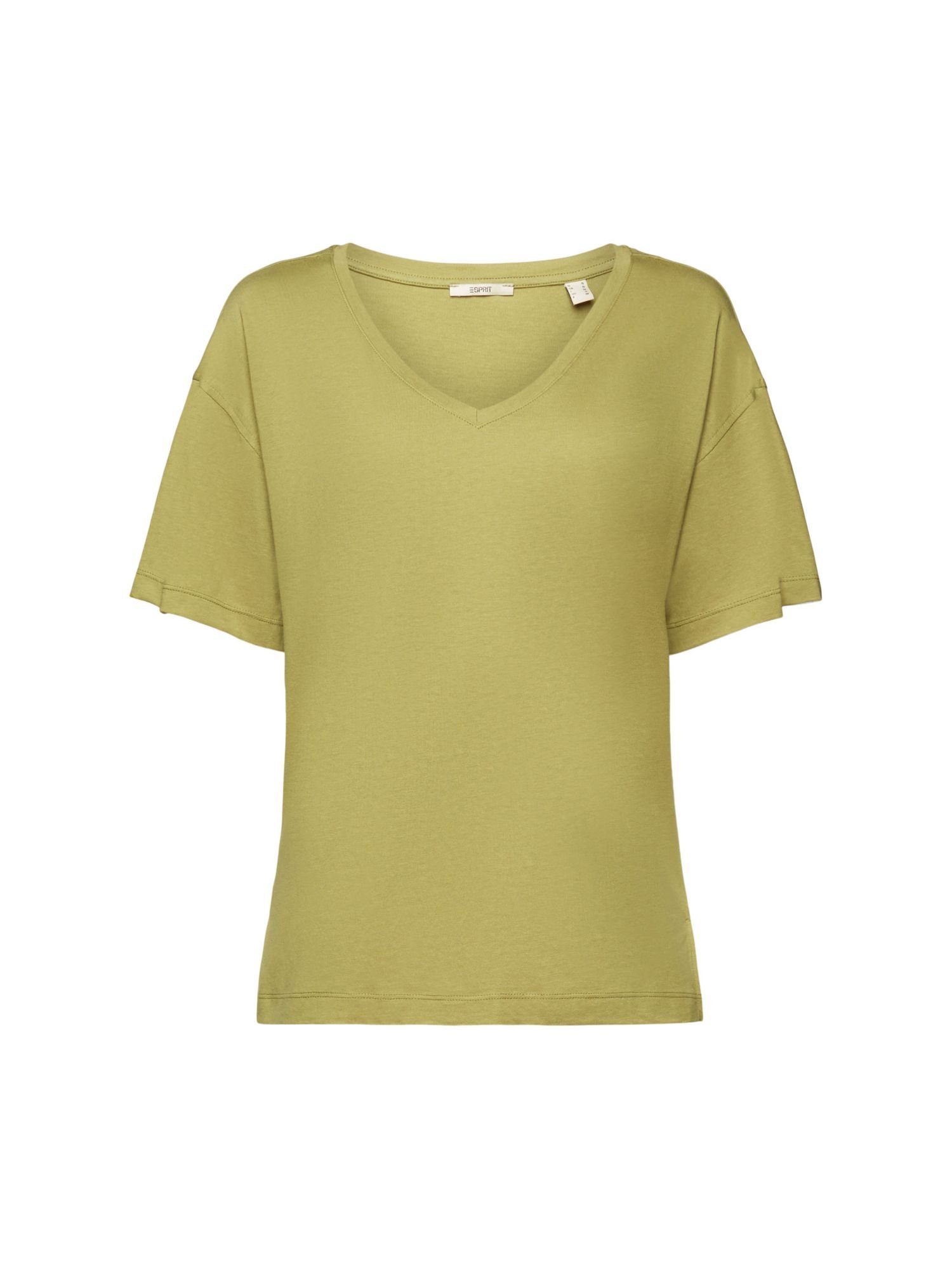 Esprit T-Shirt Oversize T-Shirt, TENCEL™ (1-tlg) PISTACHIO GREEN