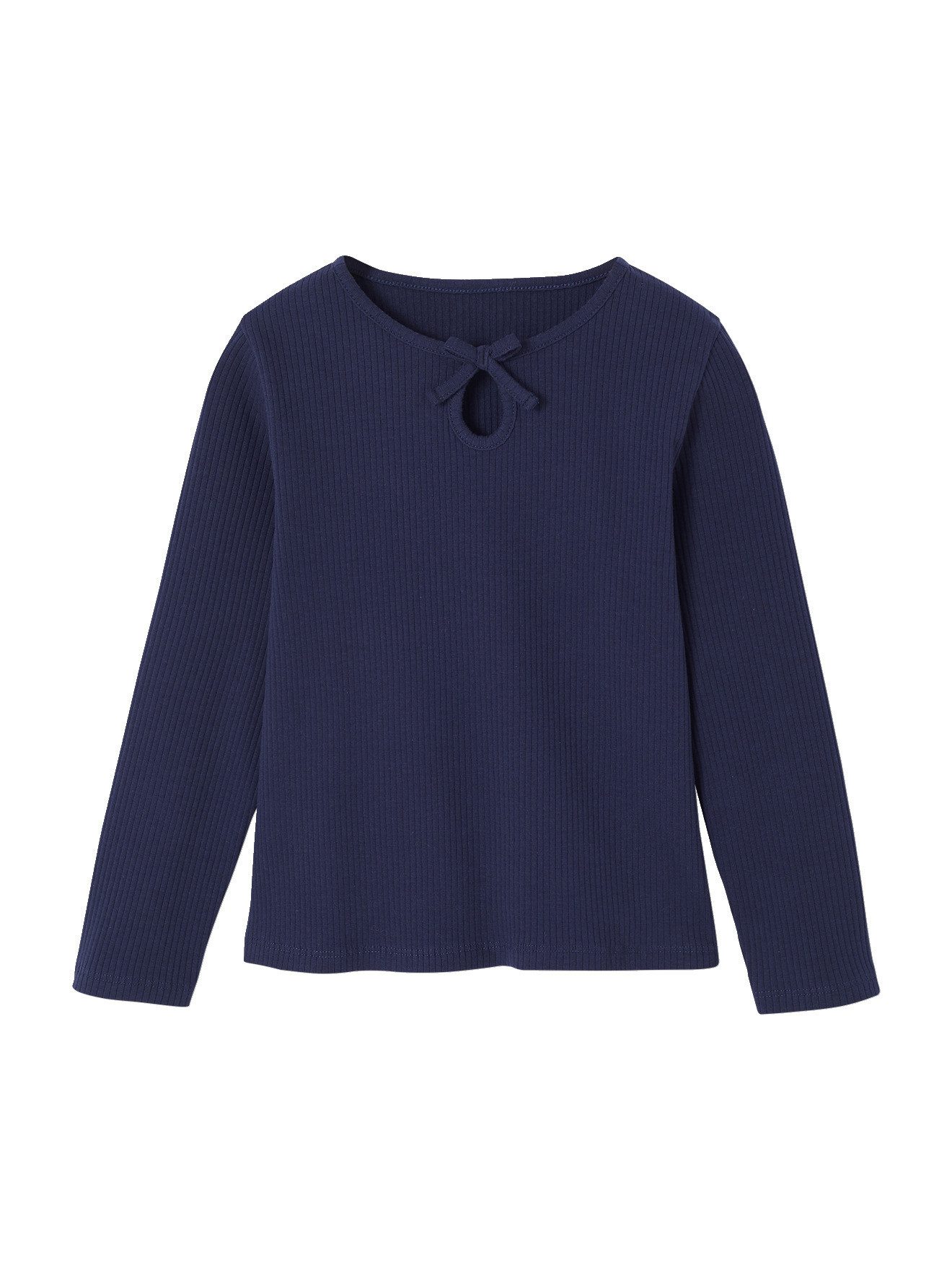Langarmshirt Mädchen Shirt mit Cut-Out und Schleife, Ripp
