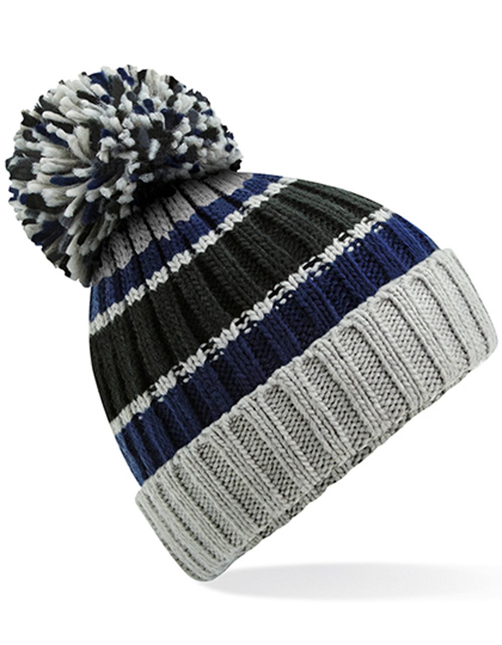 Bommelmütze Winter Beanie mit übergroßer, hochwertiger Bommel