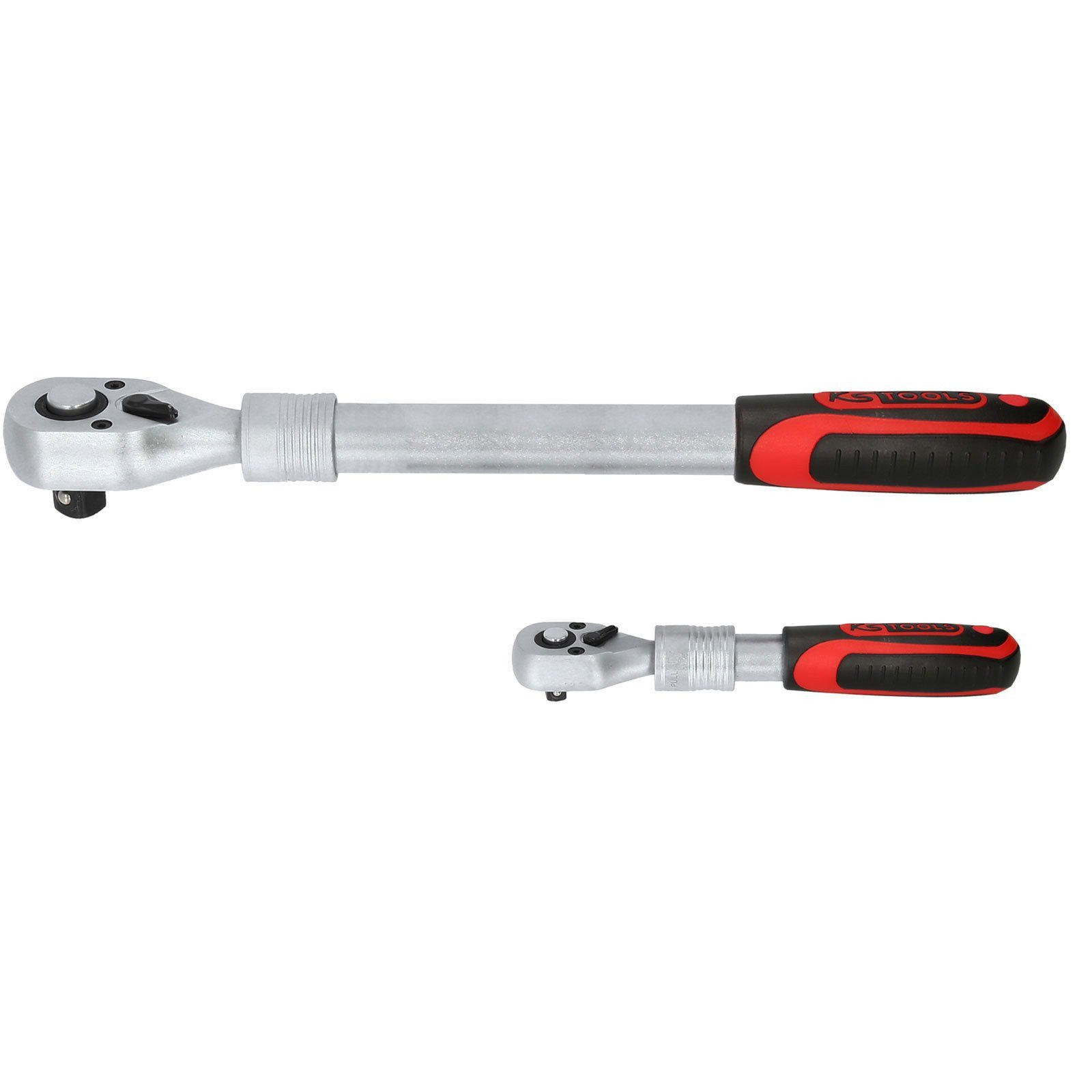 KS Tools Ratsche KS TOOLS 1/4" + 1/2" Teleskop-Umschaltknarren-Satz 2tlg...