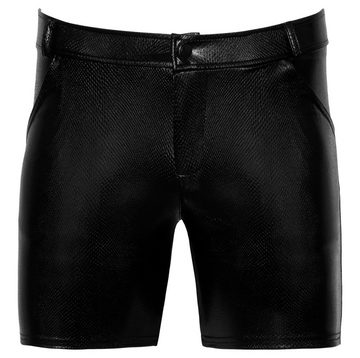 Noir Handmade Men Boxershorts Wetlook Herren Shorts Schlangenhaut-Optik - schwarz