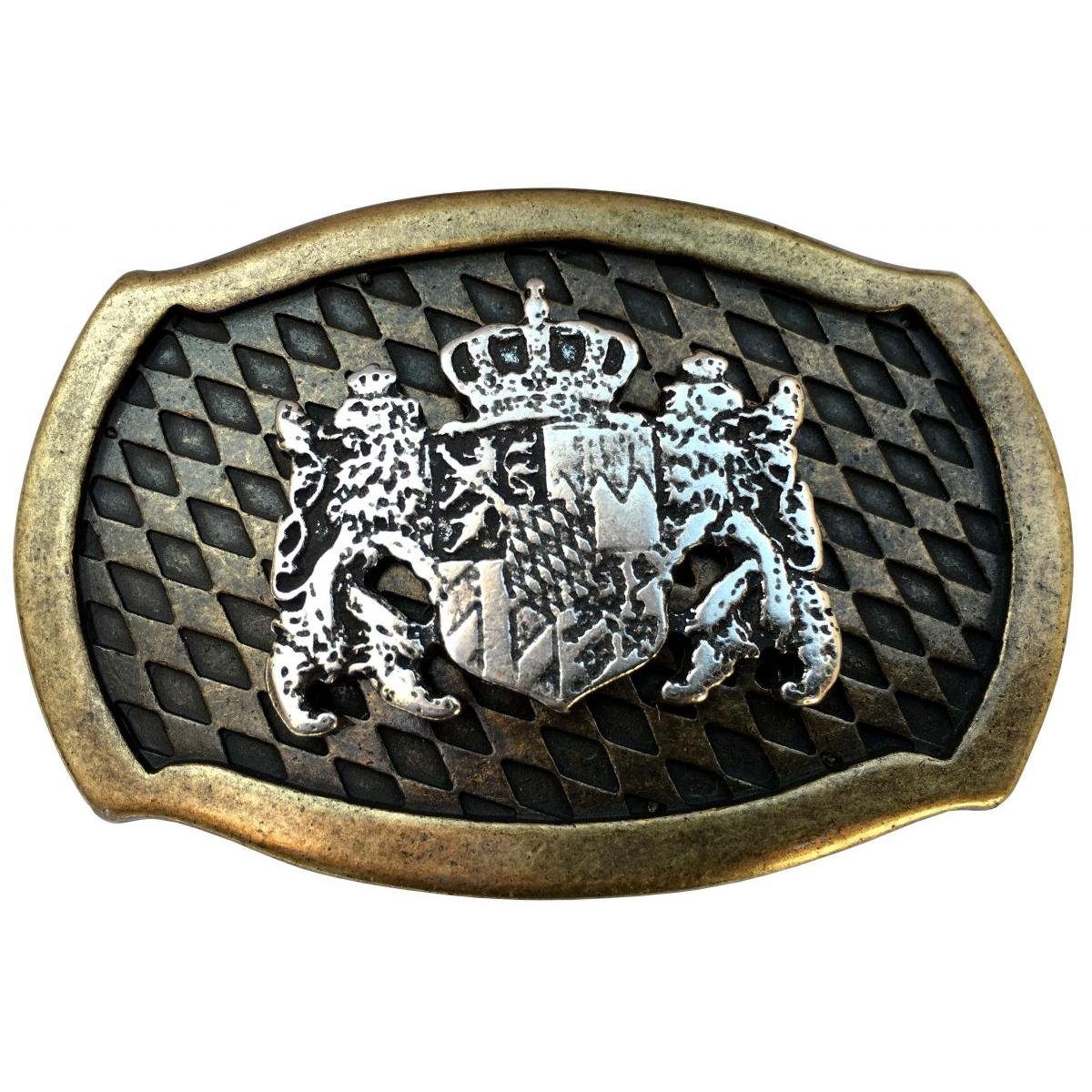 BELTINGER Gürtelschnalle Löwen mit Wappen - Buckle Wechselschließe Gürtelschließe 40mm - Für di (1-St)