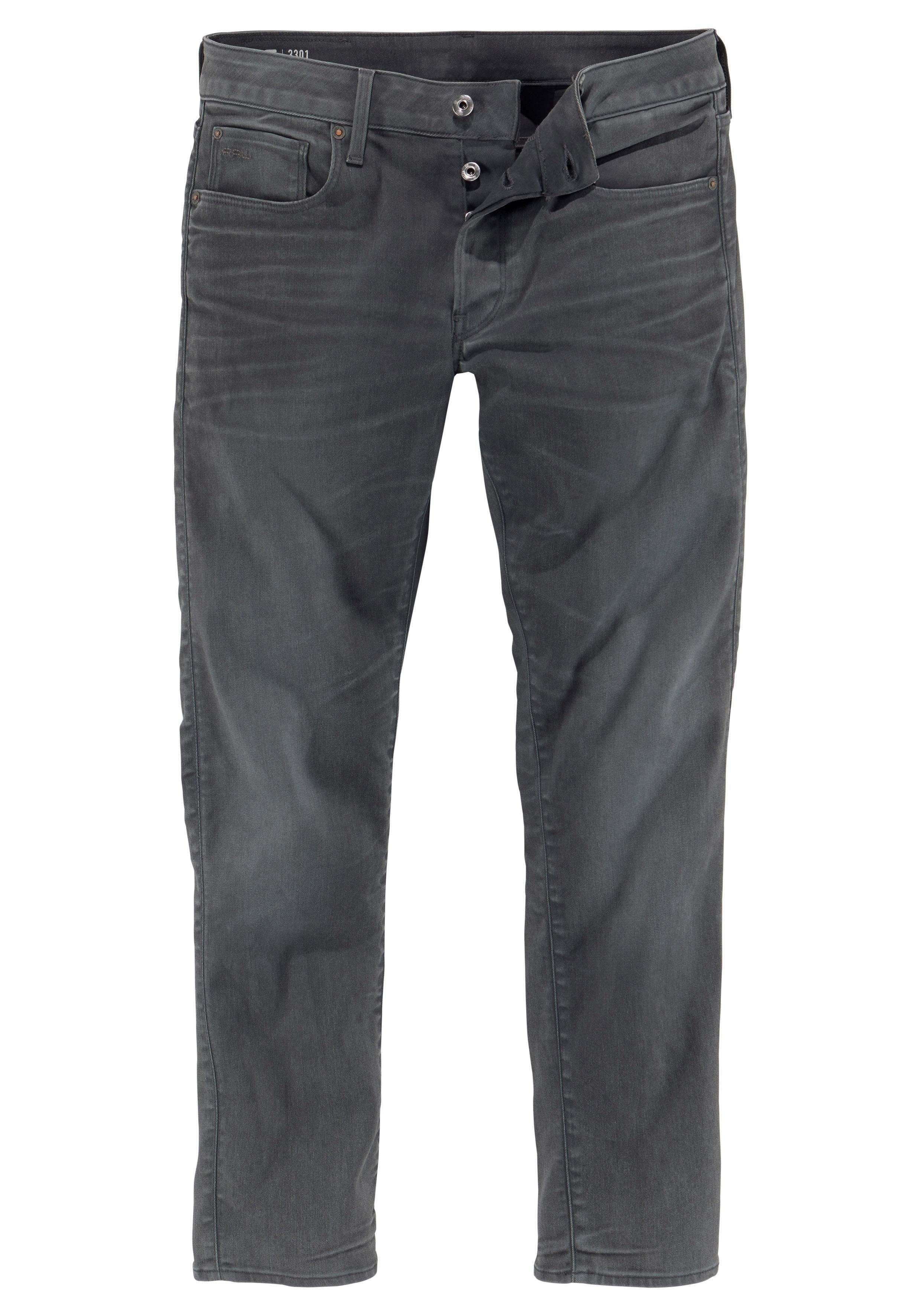 cobler 3301 RAW Slim dark G-Star aged Slim-fit-Jeans