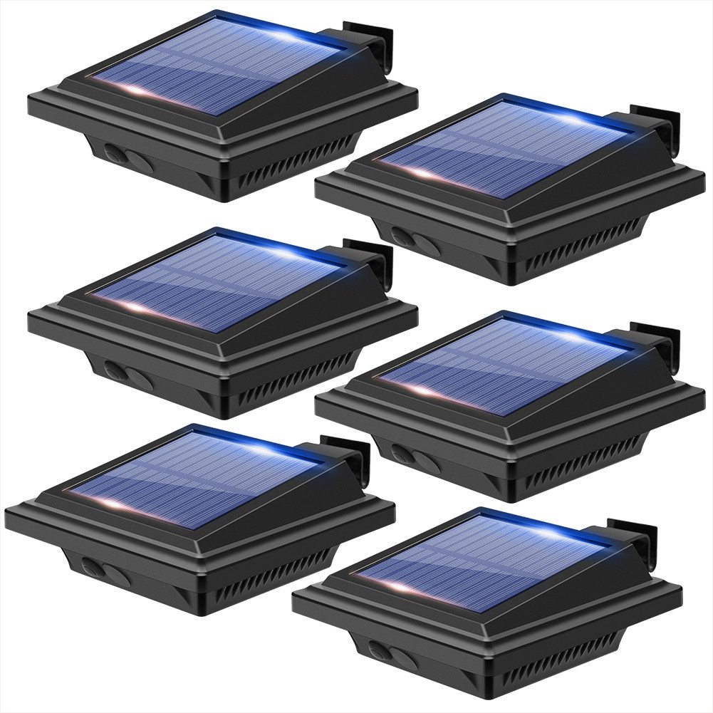 KingLux LED Dachrinnenleuchte 40LEDs Solar dachrinnenleuchten für außen mit Lichtsensor, Lichtsensor, LED fest integriert, Kaltweiss, Warmweiss