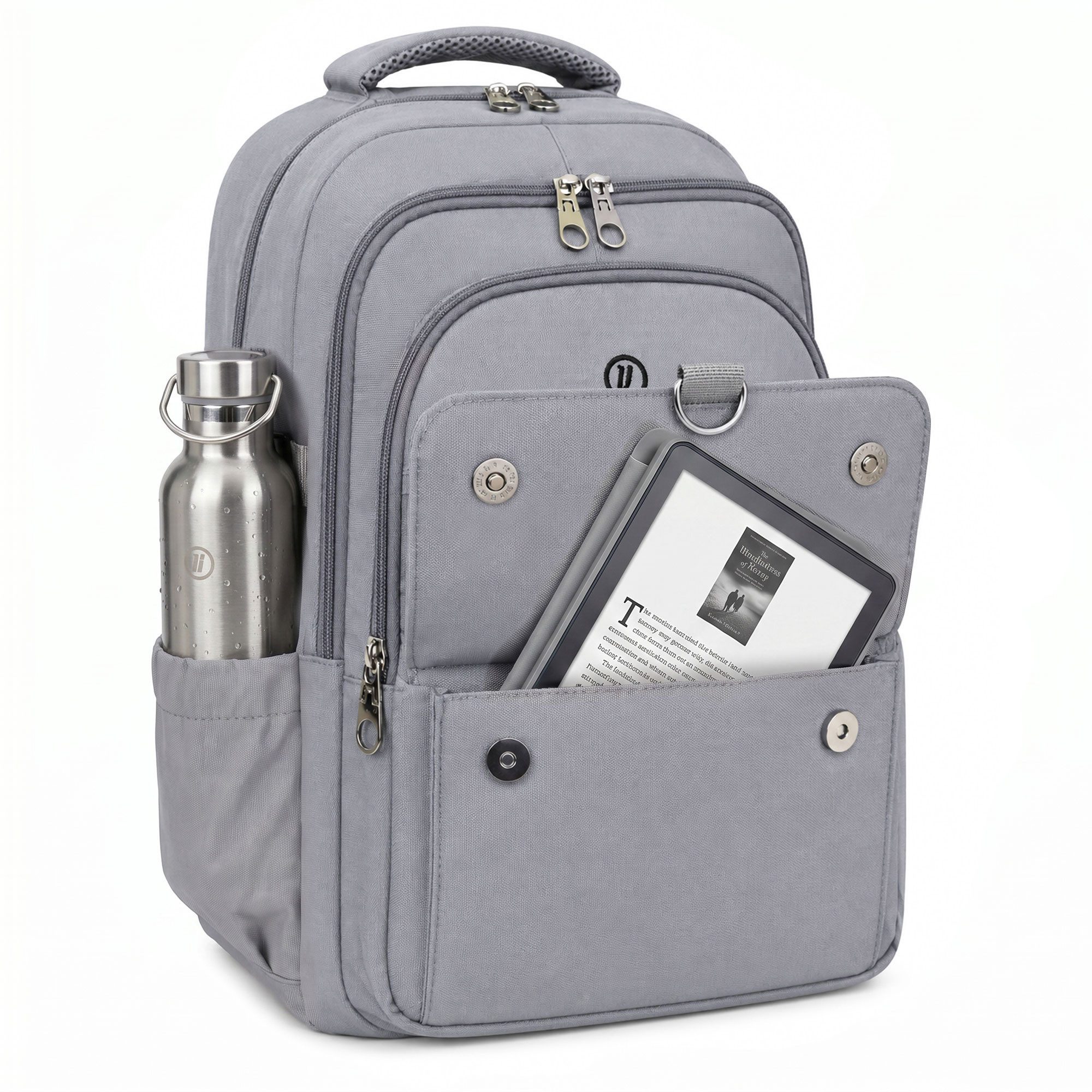 HELLSER Laptoprucksack Unisex Cityrucksack Laptop 15,6 Zoll – 25L Kompakt & Modern 43x28x18cm, für Schule, Uni, Alltag & als Handgepäck – versteckte Tasche hinten