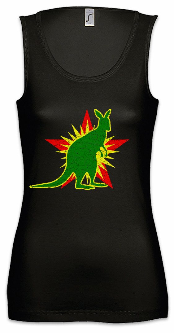 Urban Backwoods Tanktop Socialist Kangaroo Ärmelloses Damen T-Shirt Red Känguru Stern Socialism Star Sozialismus Jamaika
