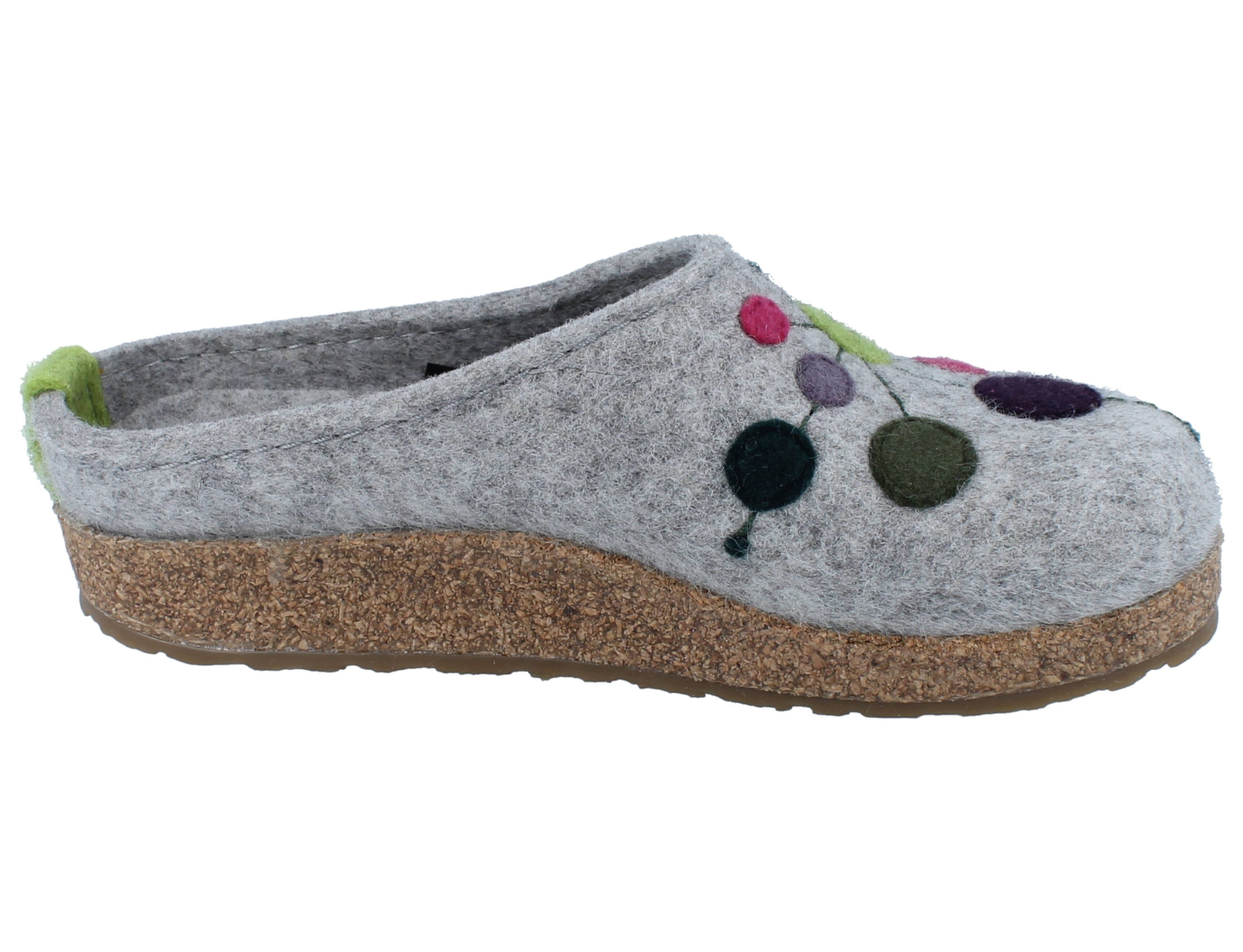 Haflinger HAFLINGER Grizzly Hausschuhe steingraumeliert Wollfilz - Größe: 41 Clog