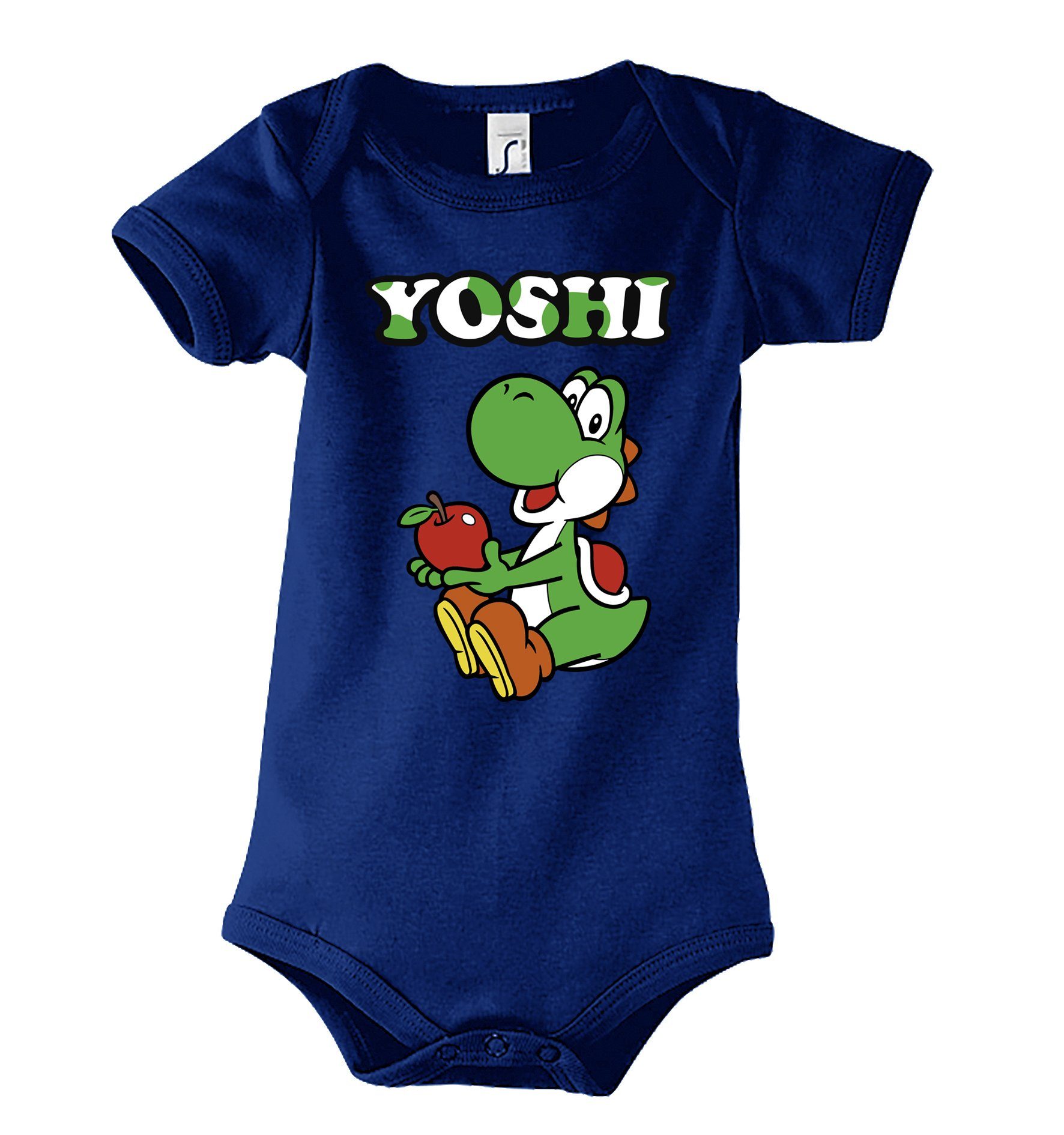 Youth Designz Kurzarmbody Baby Body Strampler Yoshi mit niedlichem Frontprint Navy