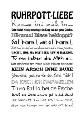 artissimo Poster Poster mit Spruch DinA4 Bild Wandbild Sprüche Text Ruhrpott Ruhrgebiet, witzige Zitate und Sprüche: Ruhrgebiet