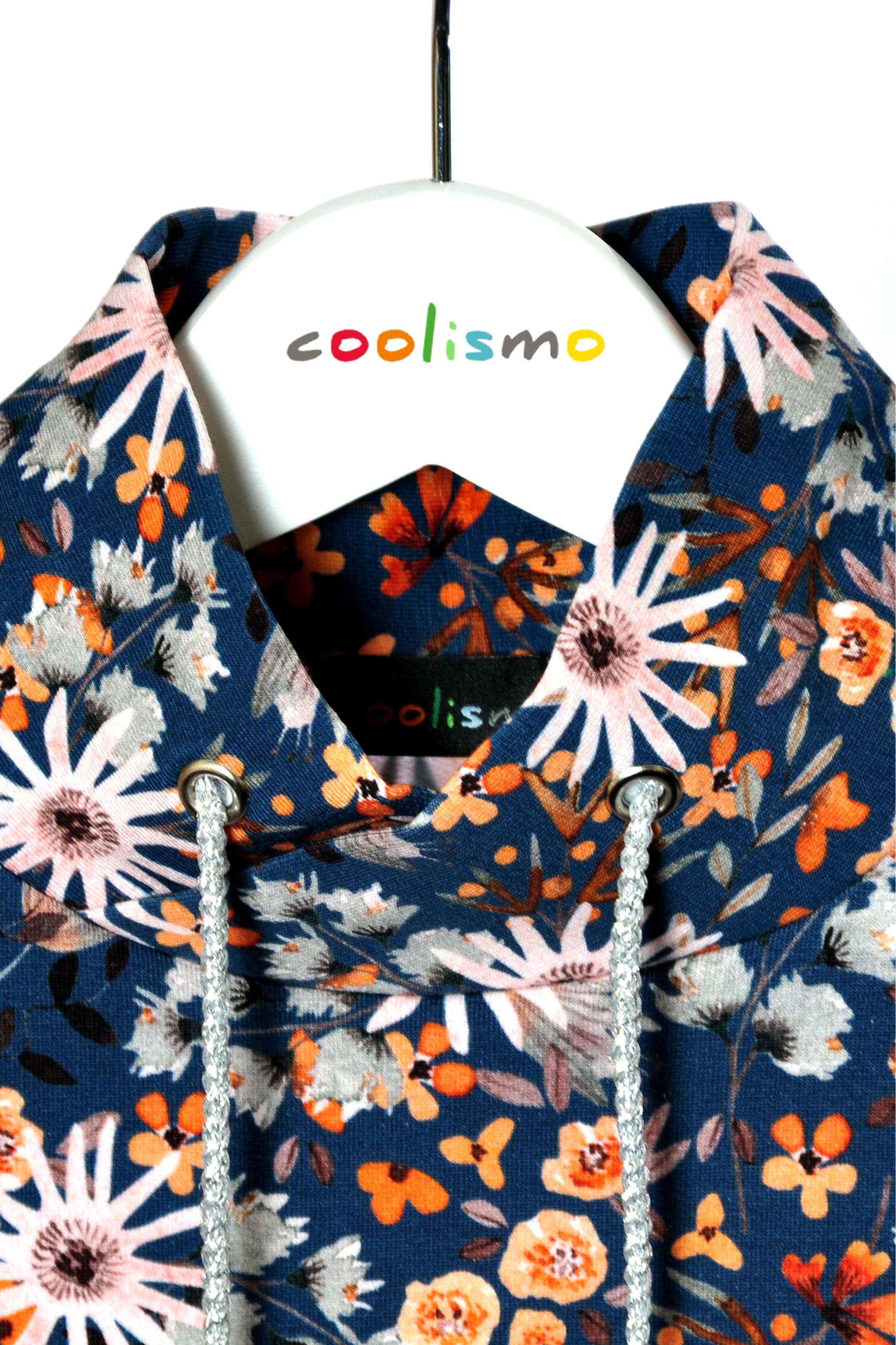 mit Baumwolle, für Mädchen Sweater Produktion blau coolismo Blumen Sweatshirt europäische Motivdruck