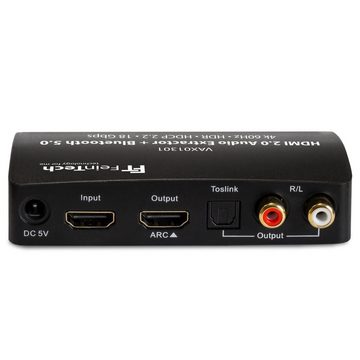 FeinTech VAX01301 HDMI Audio Extractor mit Bluetooth Sender Audio-Adapter HDMI zu Toslink, Cinch, Bluetooth, unterstützt HDMI-ARC