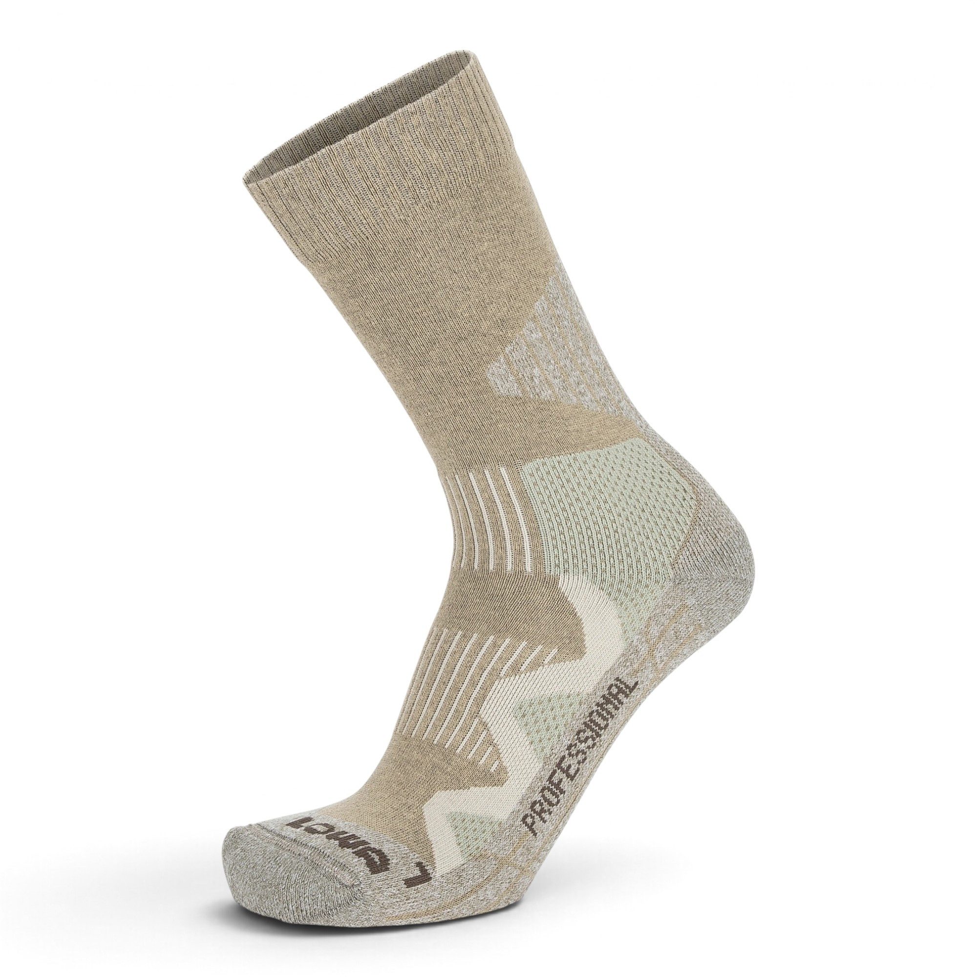 Lowa Wandersocken Crew 3-Season Pro (Baumwolle, hoher Tragekomfort) desert beige
