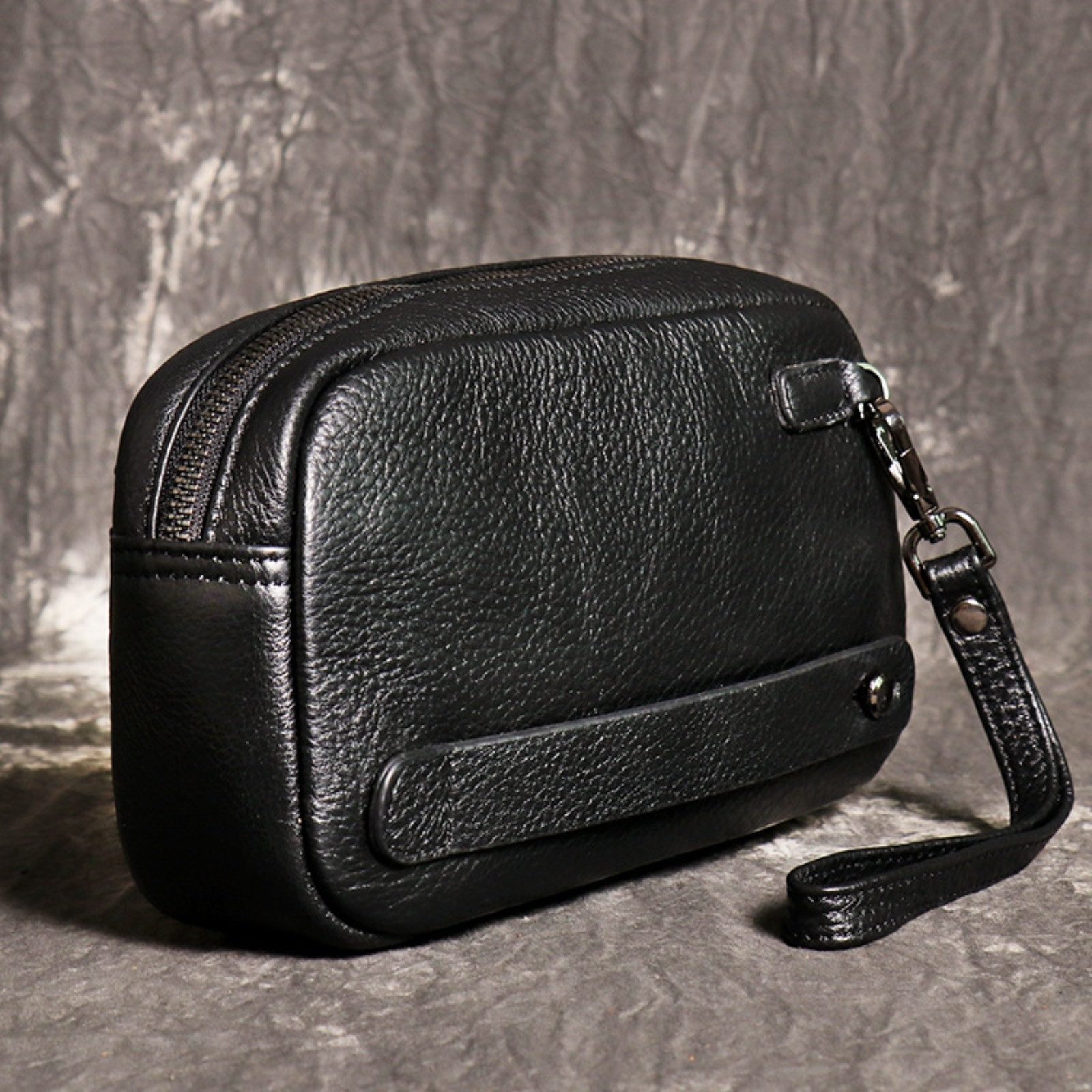 YUBRO-STUDIO Clutch Herren Leder Handgelenktasche Reise günstig online kaufen