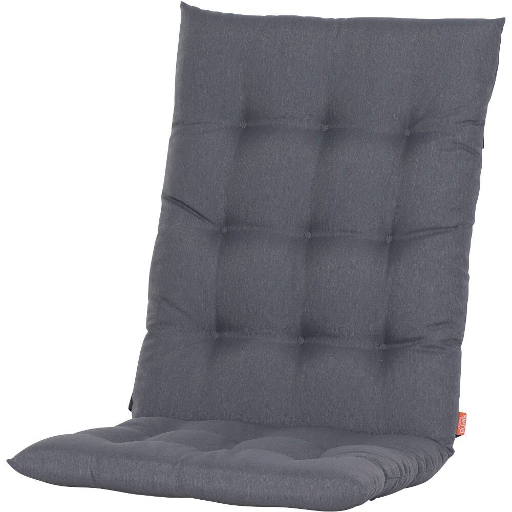 voll aufgeladen Siena Garden Sesselauflage in Dessin recyceltem 110 Polyester, 100% ATRIA, Uni, verschiedenen grau cm, Farben