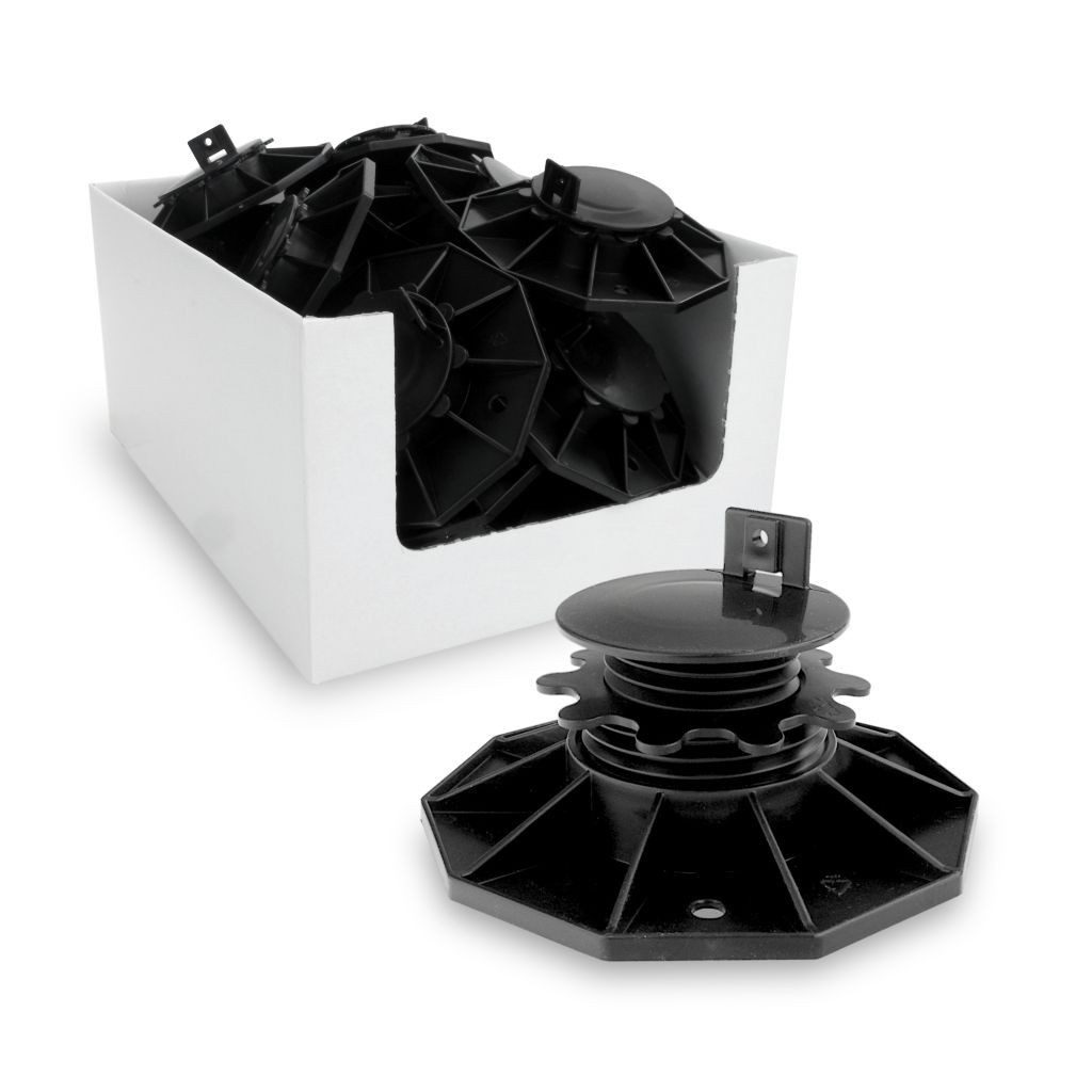 Eurotec Террасные доски Stelzlager Eco M 3,5 - 6,5 cm, 20er-Pack, höhenverstellbar, (Spar-Set, 20-St., Stelzlager + Schrauben), Perfekt für WPC- oder Holzunterkonstruktionen geeignet