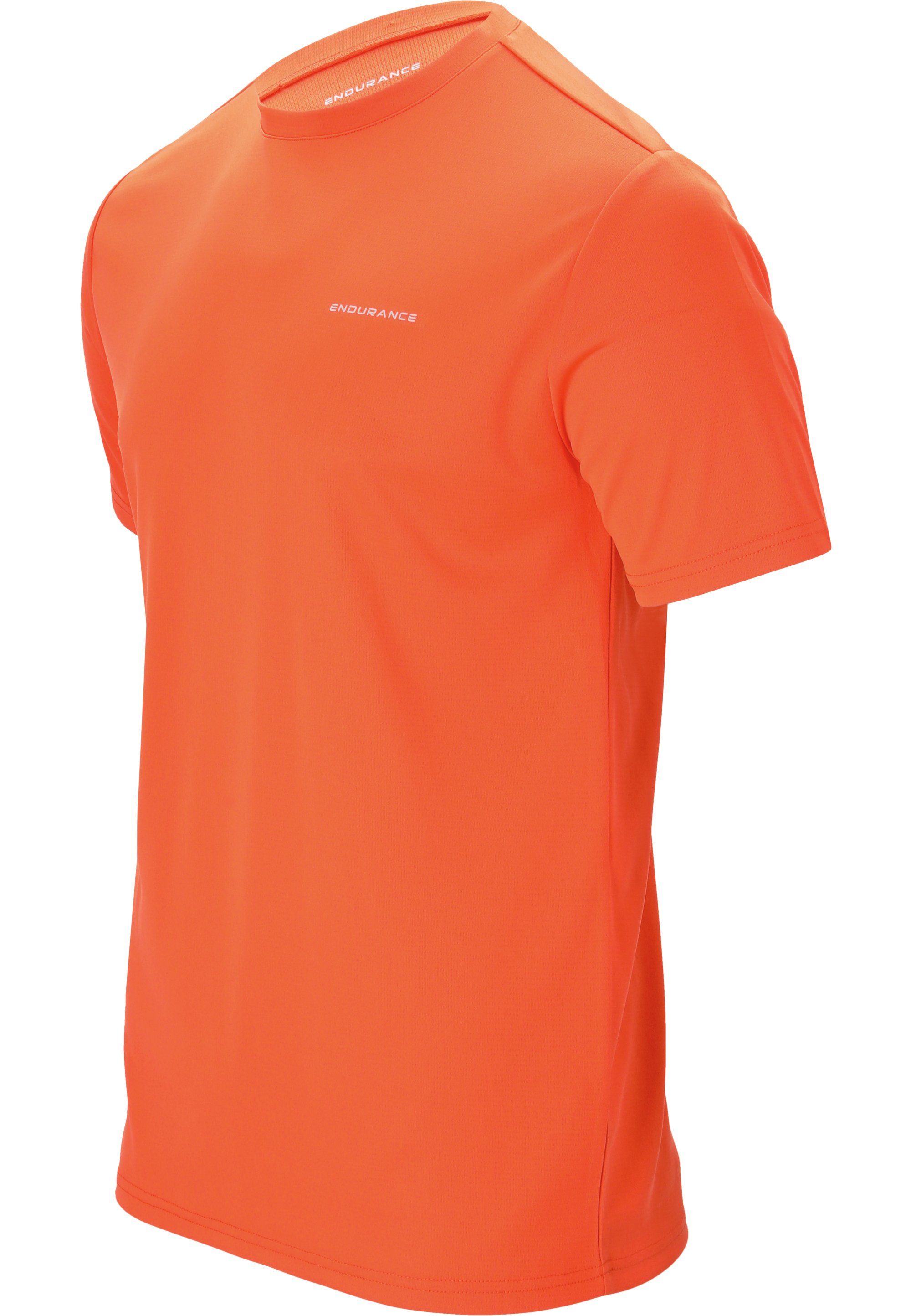 mit VERNON QUICK praktischer orange-weiß DRY-Technologie (1-tlg) Funktionsshirt ENDURANCE