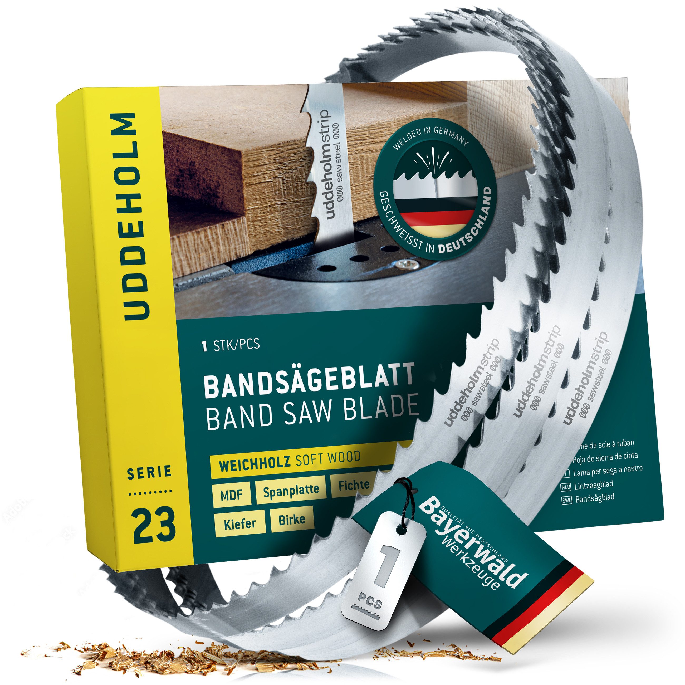 QUALITÄT AUS DEUTSCHLAND Bayerwald Werkzeuge Bandsägeblatt Uddeholm Bandsägeblatt 1400 x 10 x 0.4 x 6mm