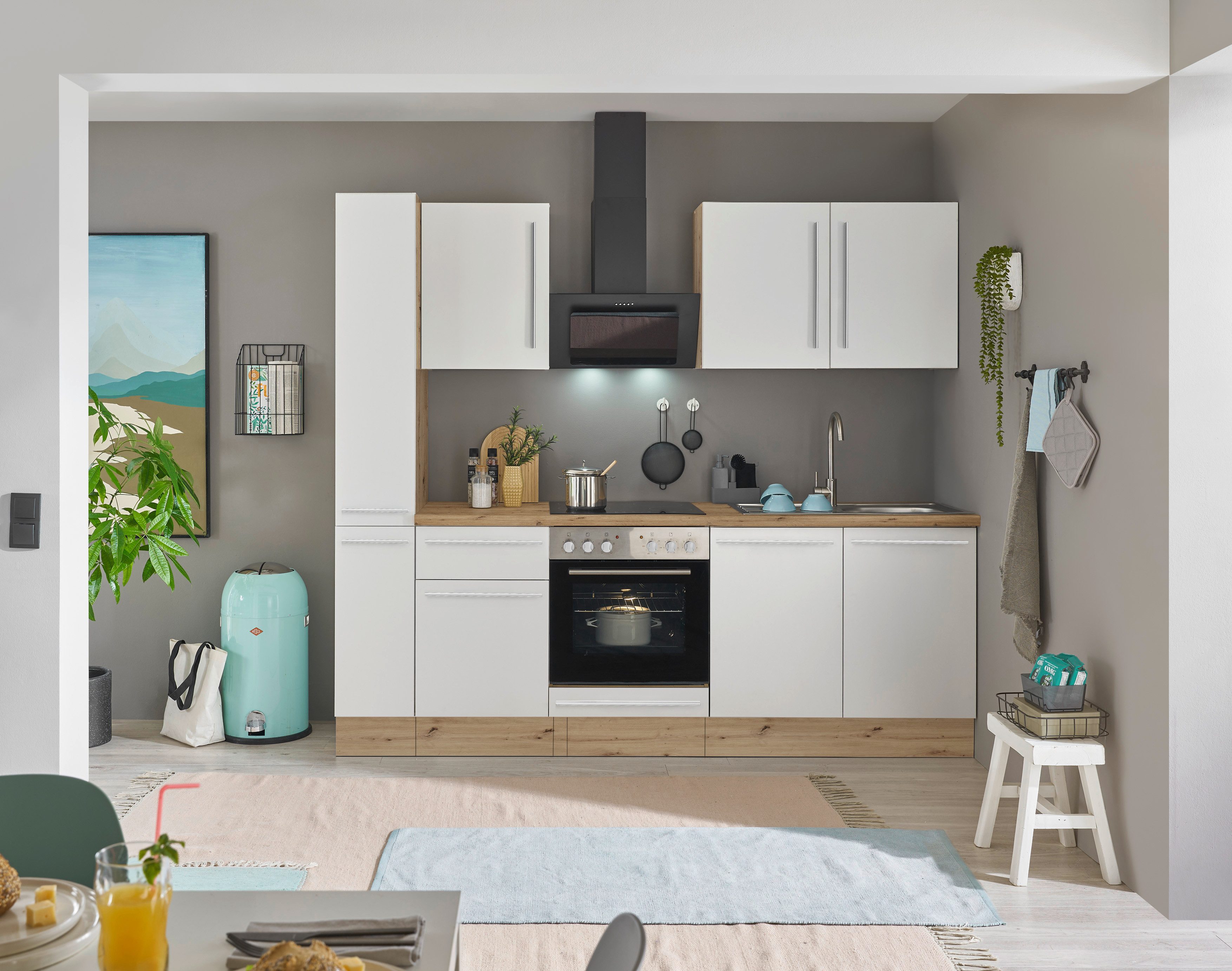 KOCHSTATION Küchenzeile Florida, Breite 240 cm, wahlweise mit E-Geräten,Sof günstig online kaufen