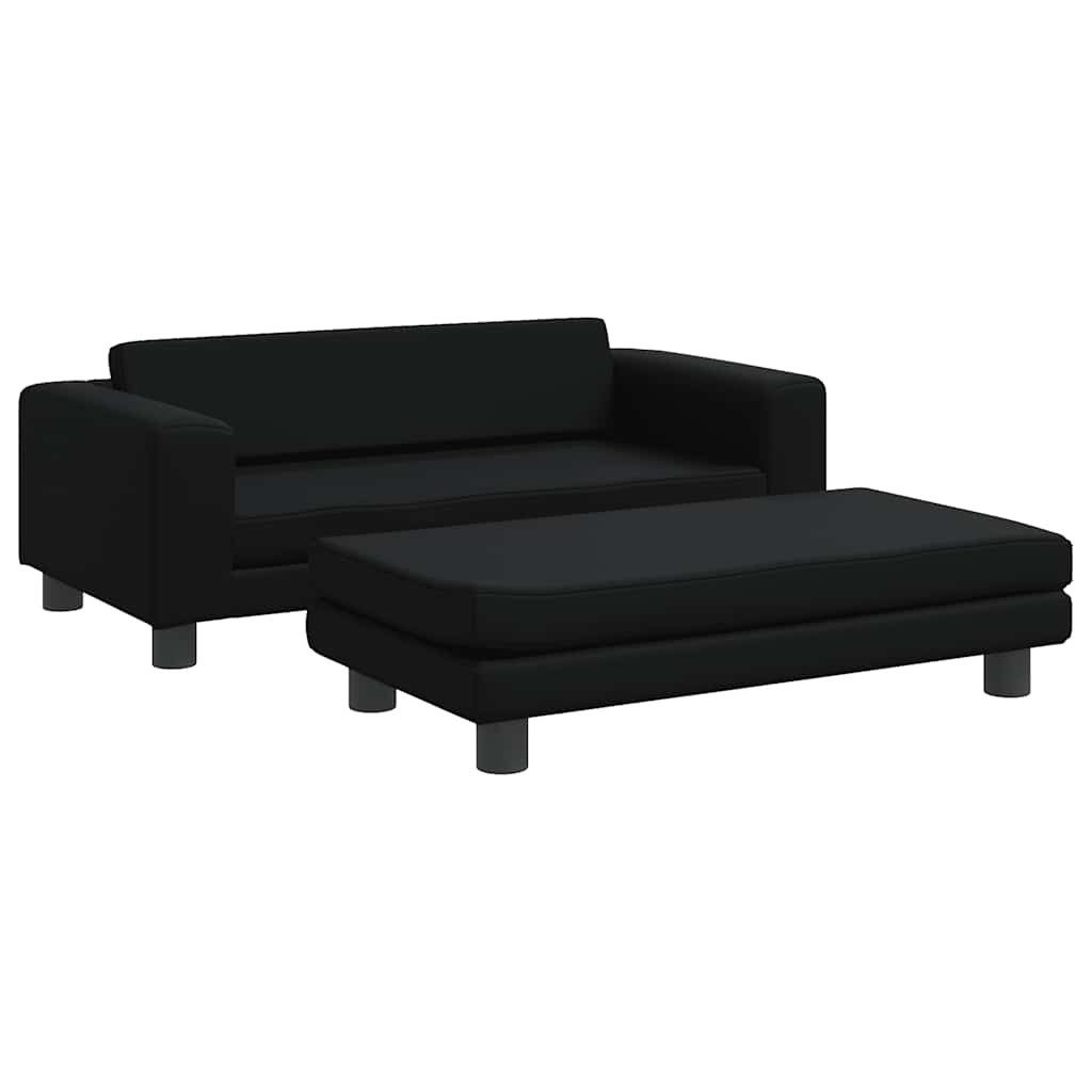 furnicato Tierbett Hundebett mit Verlängerung Schwarz 100x50x30 cm Kunstled günstig online kaufen