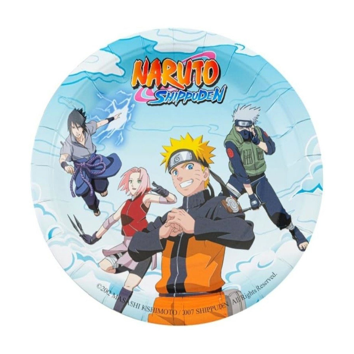 CHAKS Einweggeschirr-Set - Kindergeburtstags-Set (69-tlg) Naruto