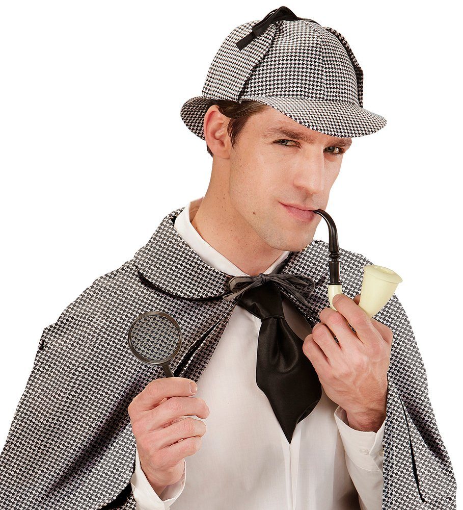 Widmann S.r.l. Kostüm Detektiv Kostüm Set - 3-tlg., Mütze Lupe Pfeife günstig online kaufen
