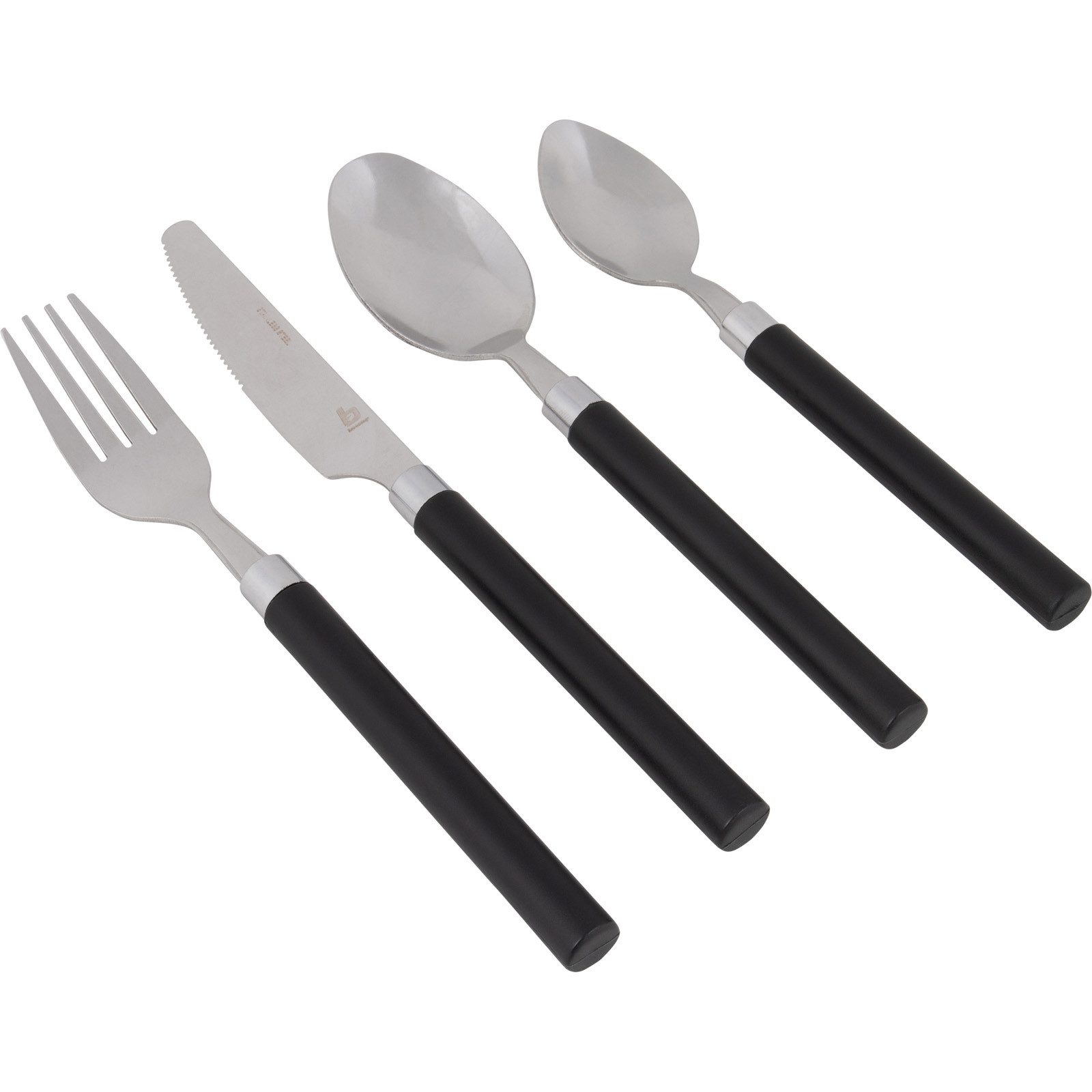 Bo-Camp Besteck-Set Camping Besteckset Outdoor Reise Besteck, Edelstahl/Kunststoff, Set Essbesteck Edelstahl 16tlg